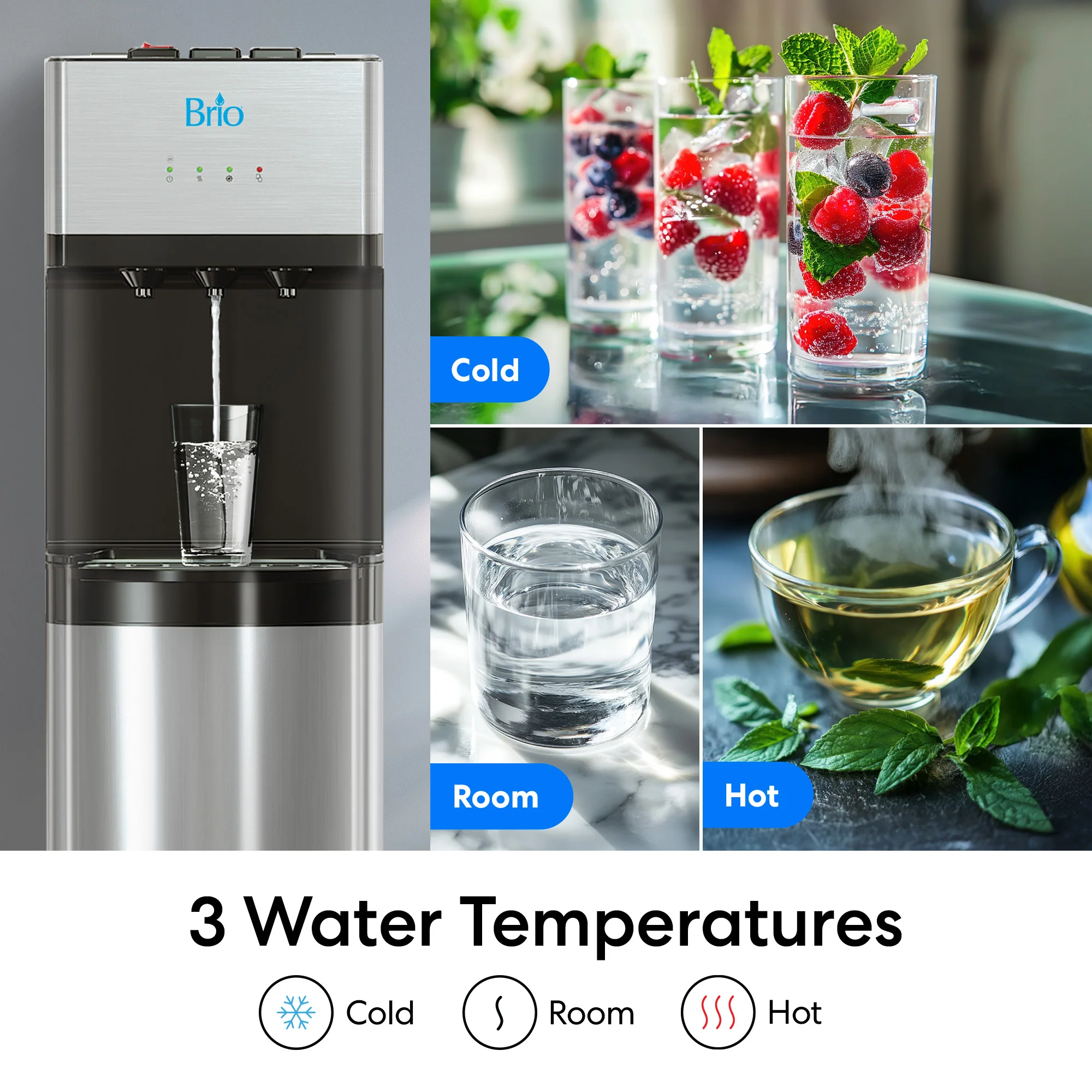 Brio 500 Series Self-Cleaning Bottom Load Water Cooler - Image 3