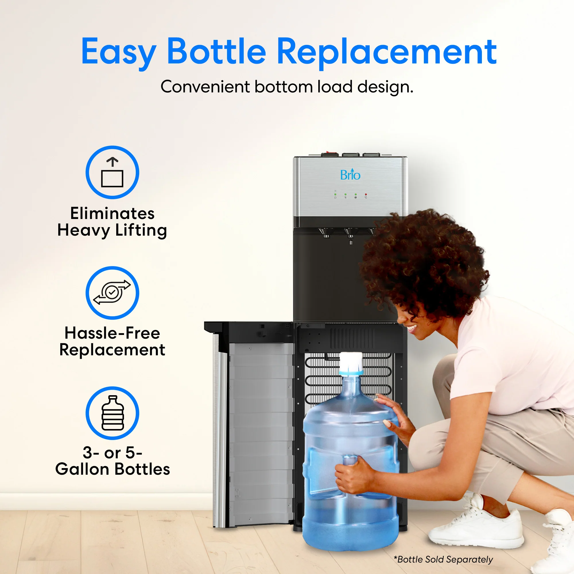 Brio 500 Series Self-Cleaning Bottom Load Water Cooler - Image 4