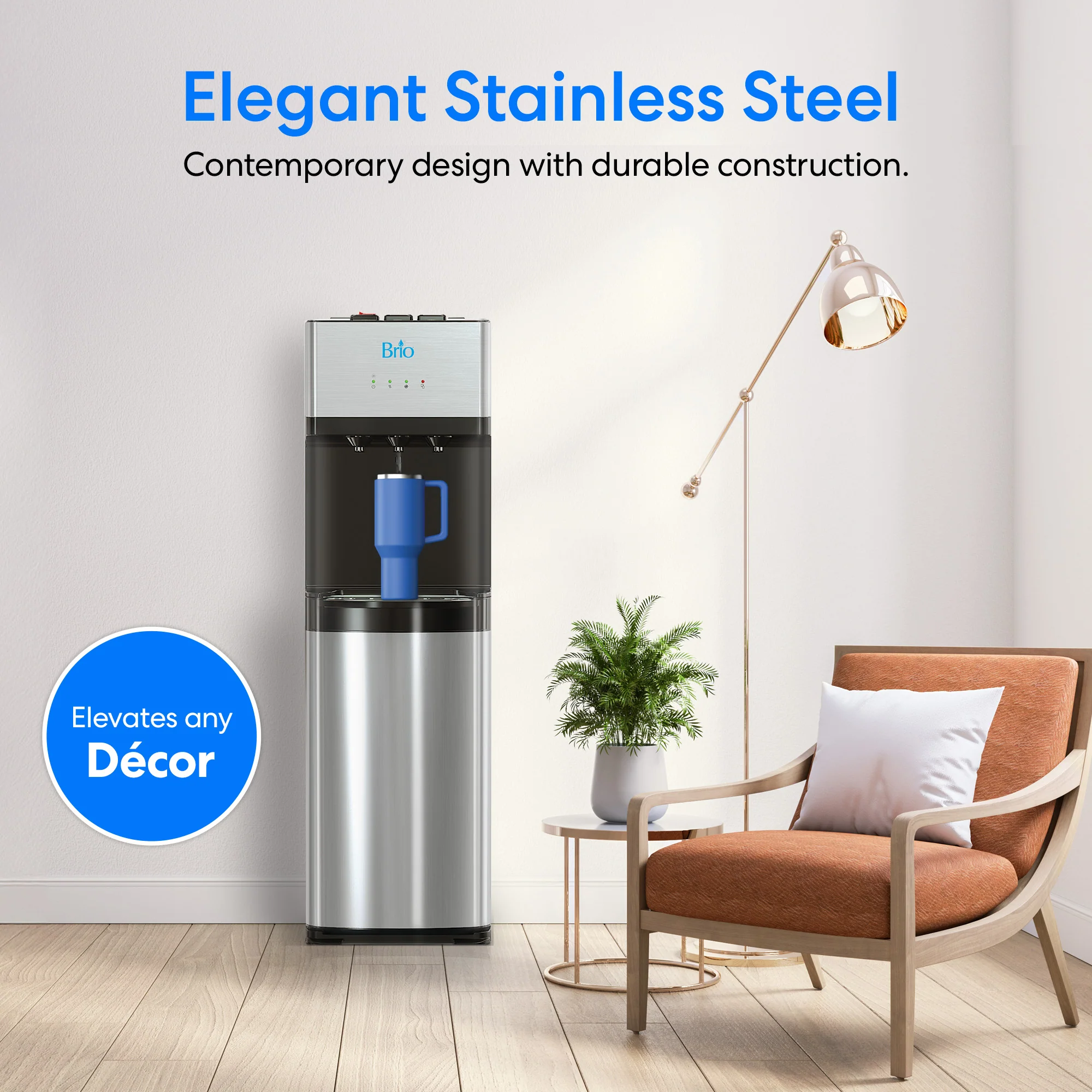 Brio 500 Series Self-Cleaning Bottom Load Water Cooler - Image 5
