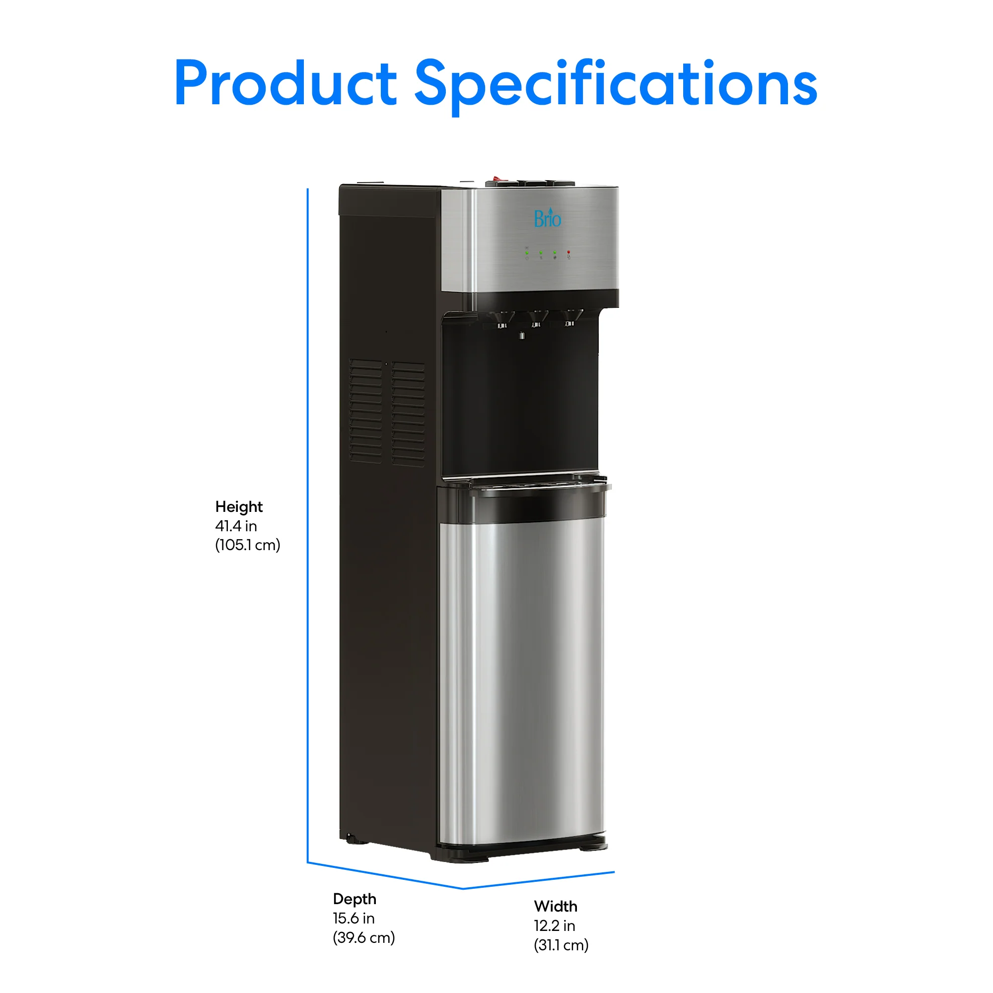 Brio 500 Series Self-Cleaning Bottom Load Water Cooler - Image 9