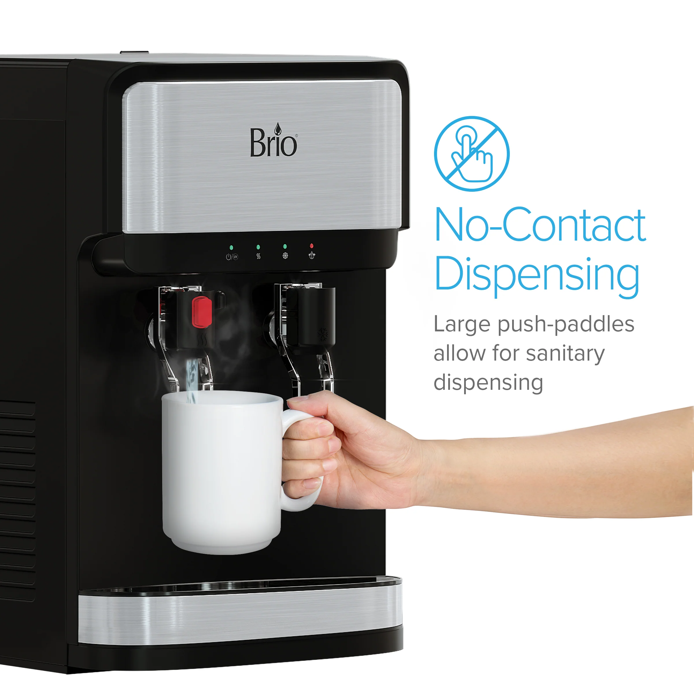 Brio 300 Series 3-Stage Stainless Steel Bottleless Countertop Water Cooler - Image 5