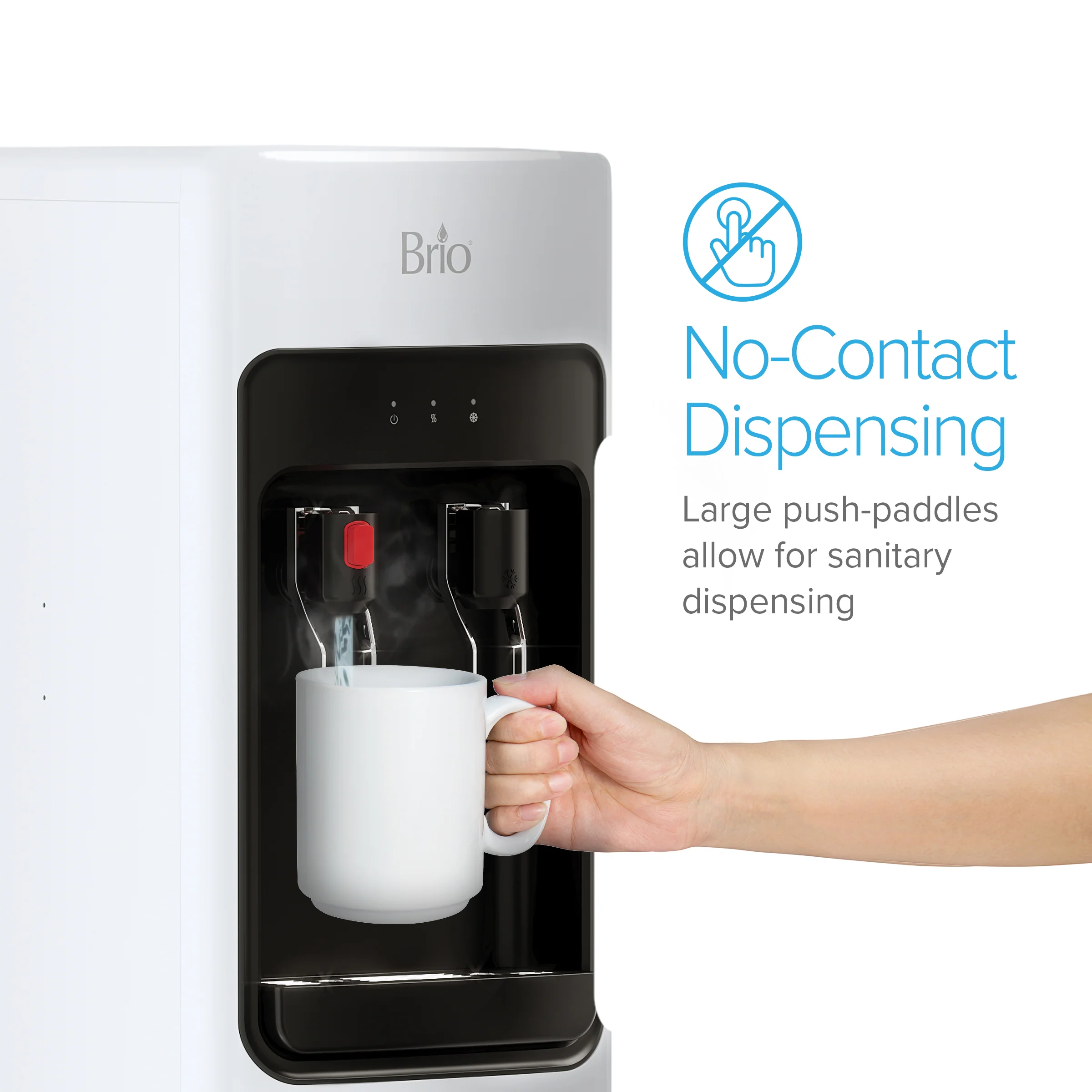 Brio 300 Slim Series 2-Stage White Bottleless Water Cooler - Image 5