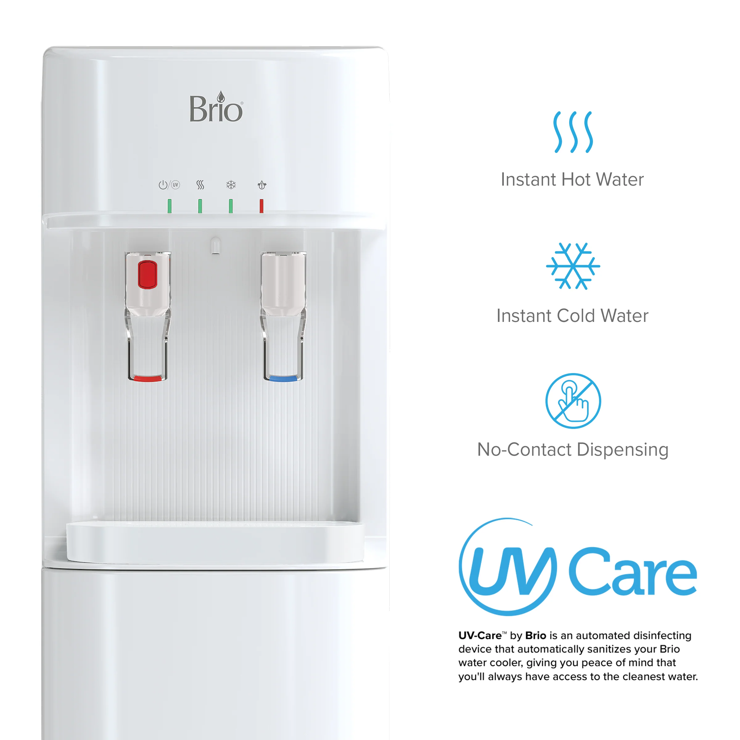 Brio 300 Series 3-Stage White Bottleless Water Cooler - Image 3