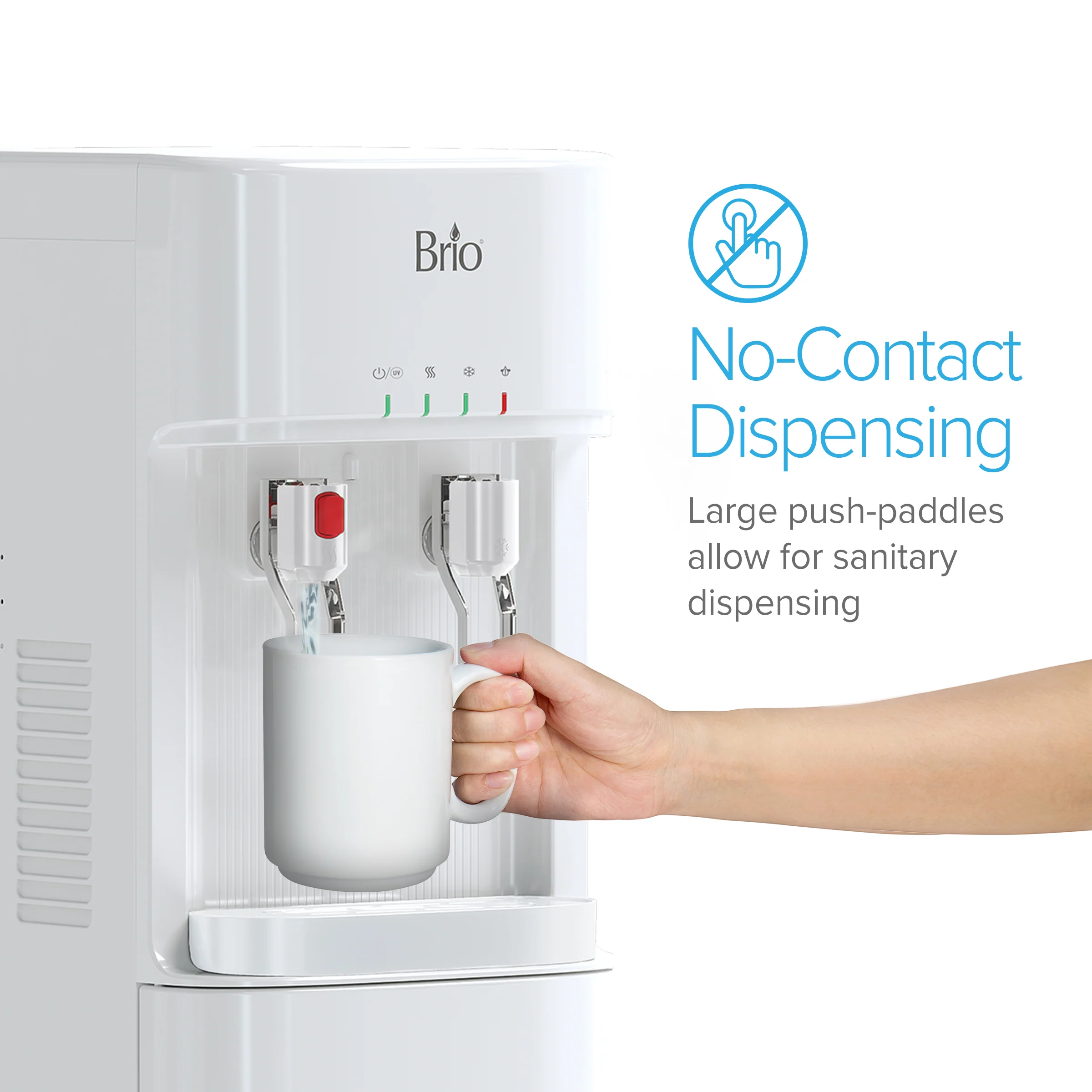 Brio 300 Series 3-Stage White Bottleless Water Cooler - Image 5