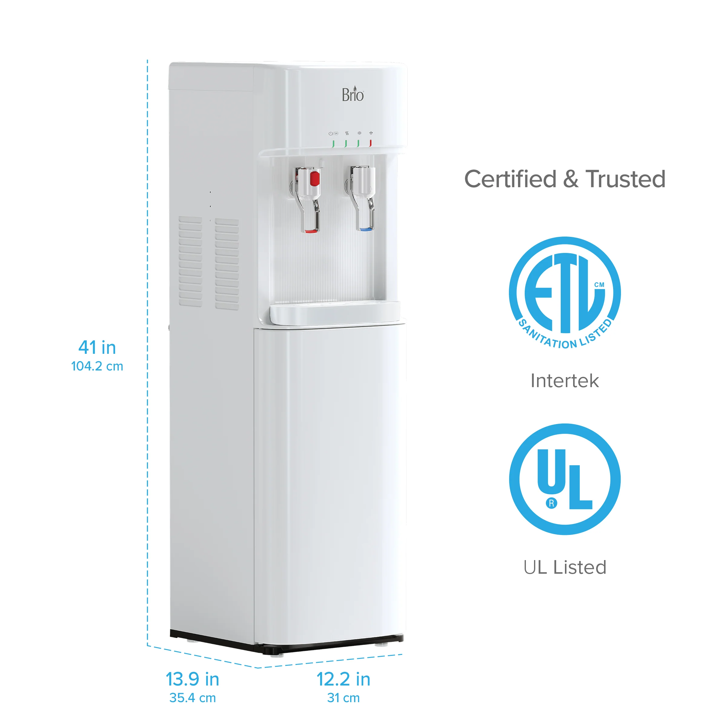 Brio 300 Series 3-Stage White Bottleless Water Cooler - Image 6