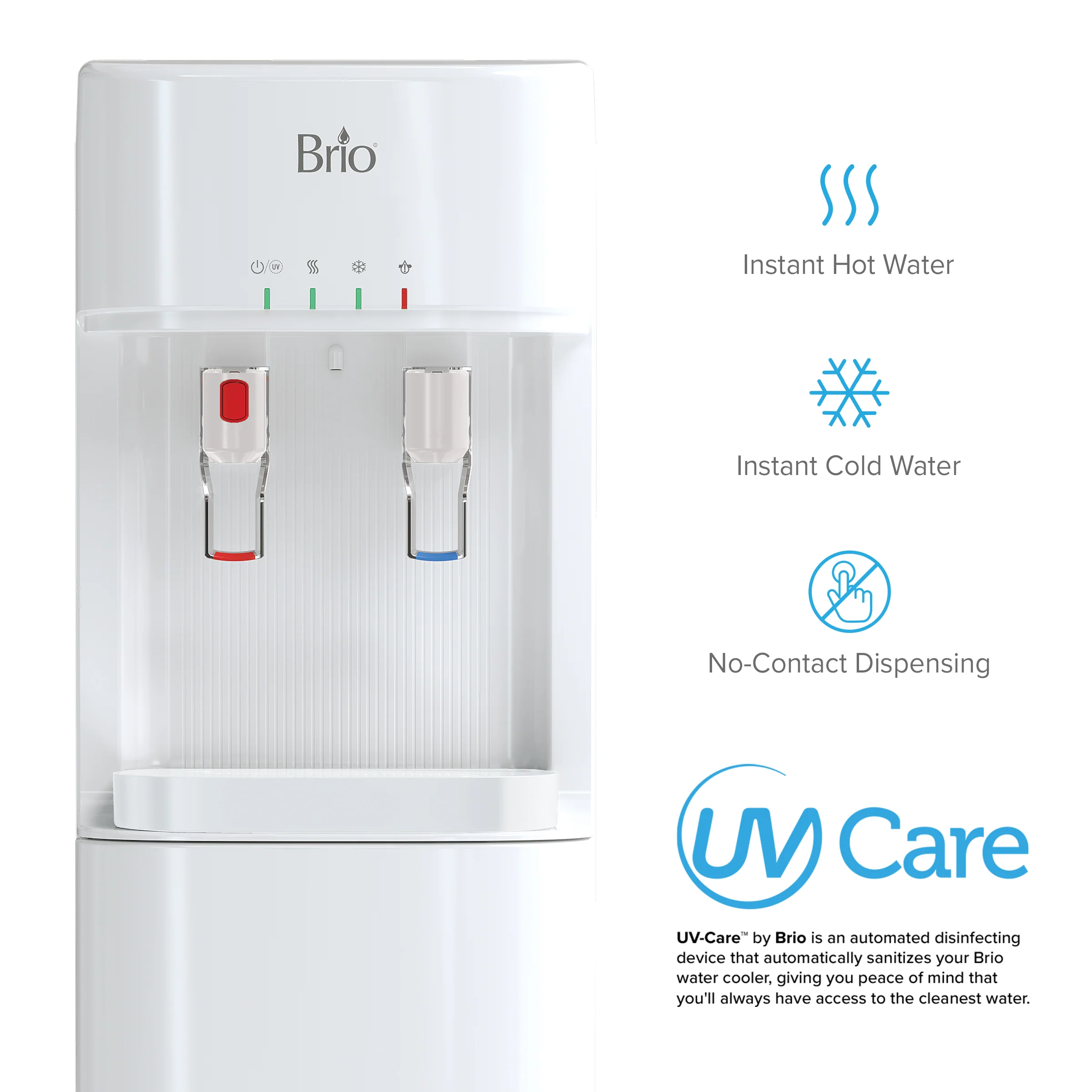 Brio 300 Series 4-Stage UF White Bottleless Water Cooler - Image 3
