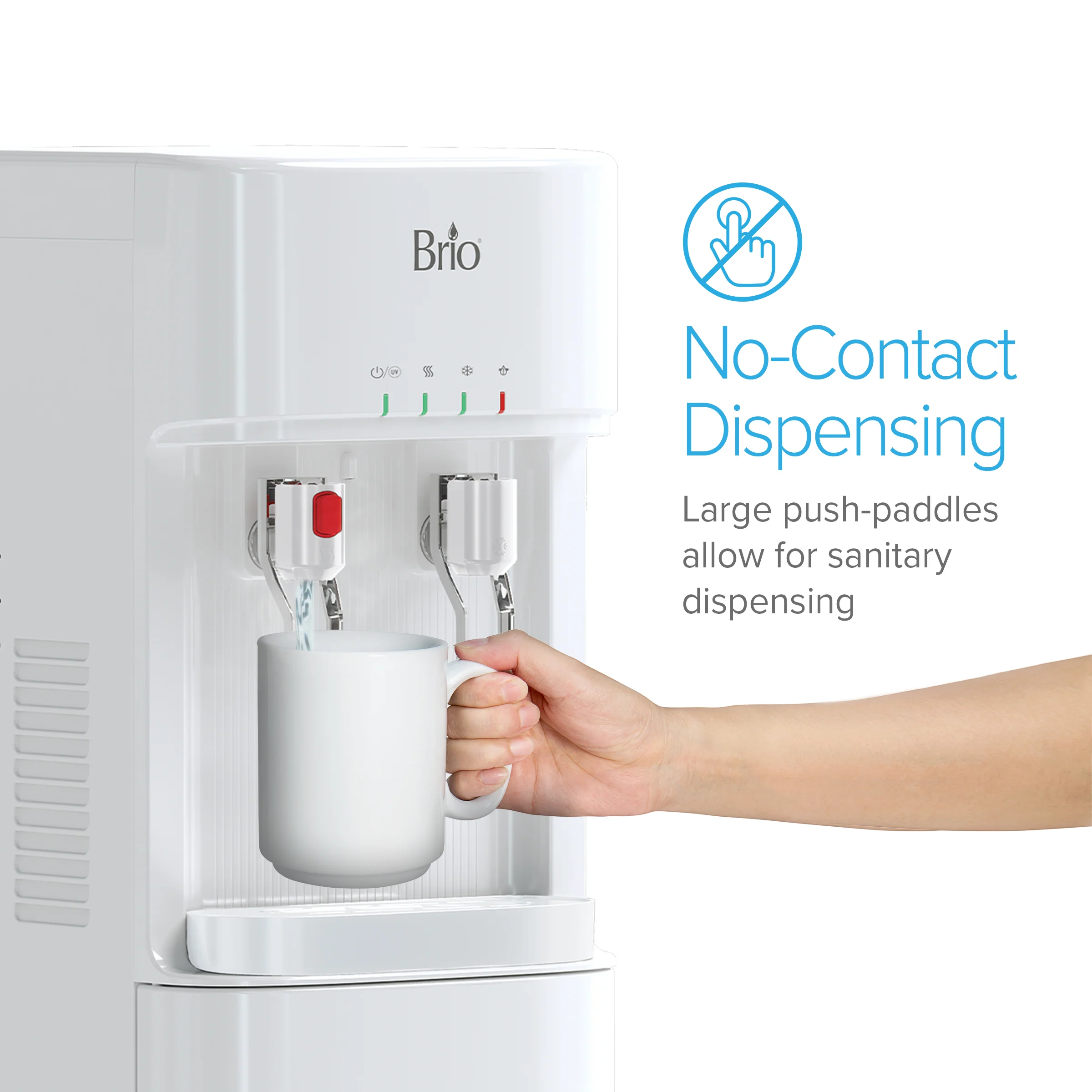Brio 300 Series 4-Stage UF White Bottleless Water Cooler - Image 5