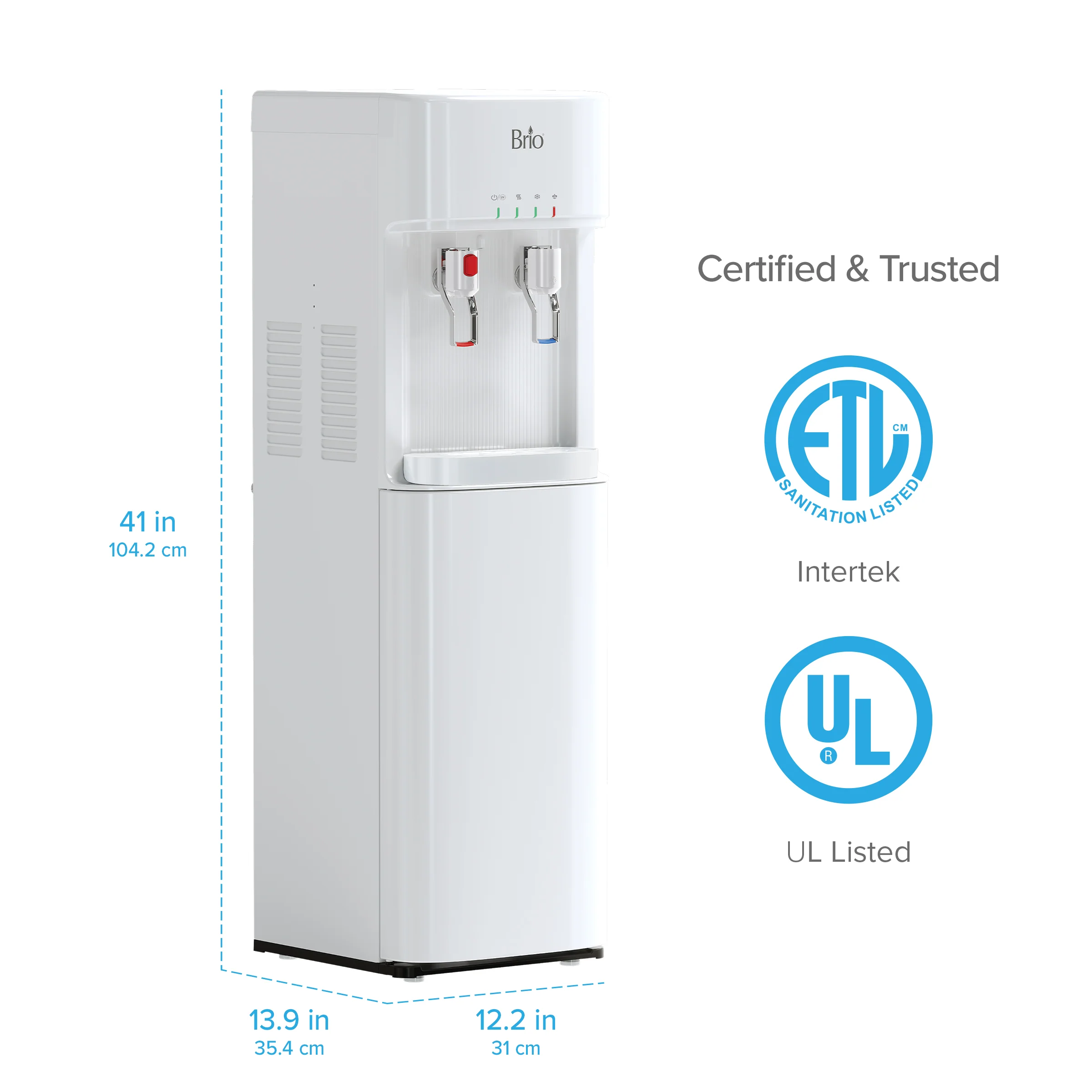 Brio 300 Series 4-Stage UF White Bottleless Water Cooler - Image 6
