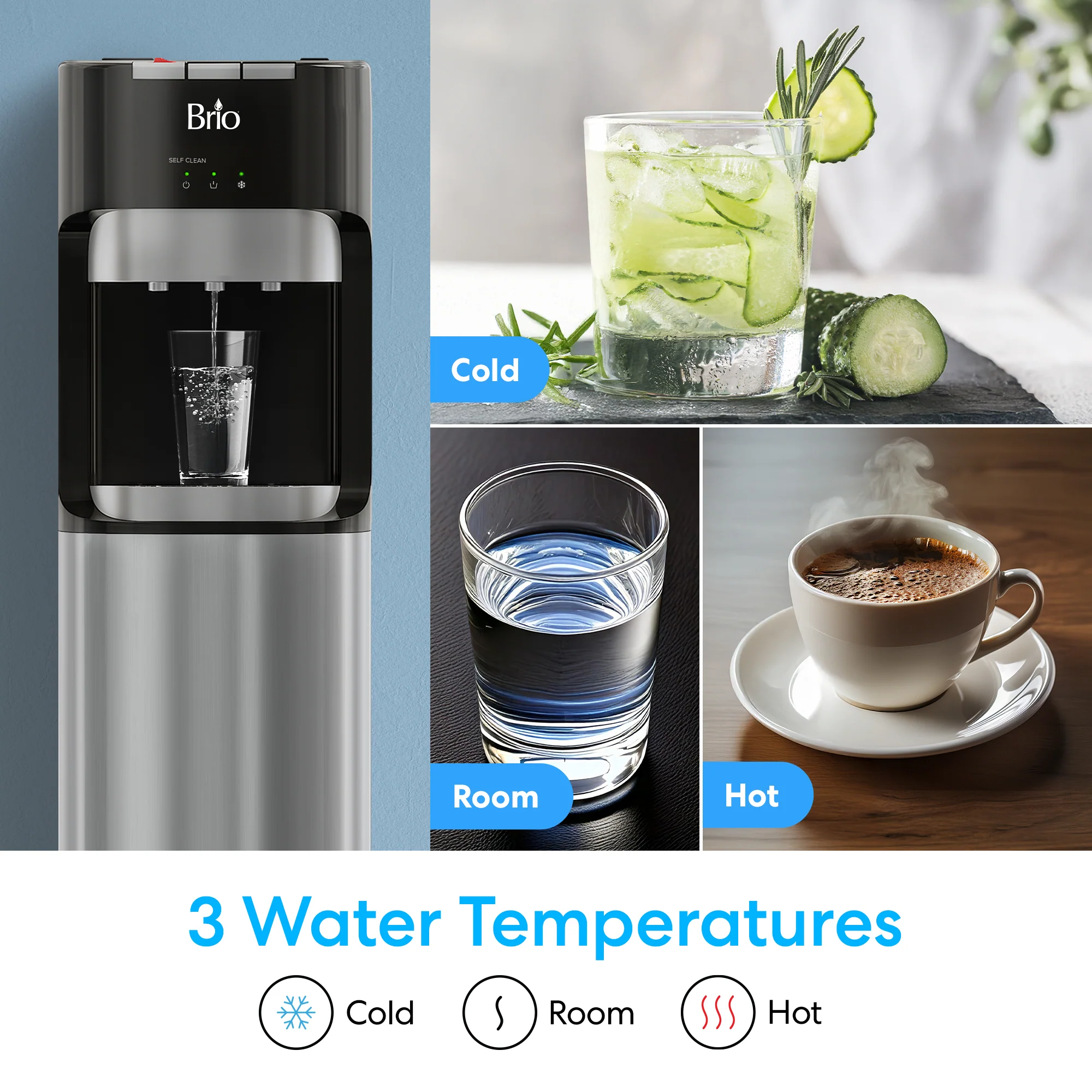 Brio 400 Series 4-Stage Reverse Osmosis Bottleless Water Cooler - Image 4