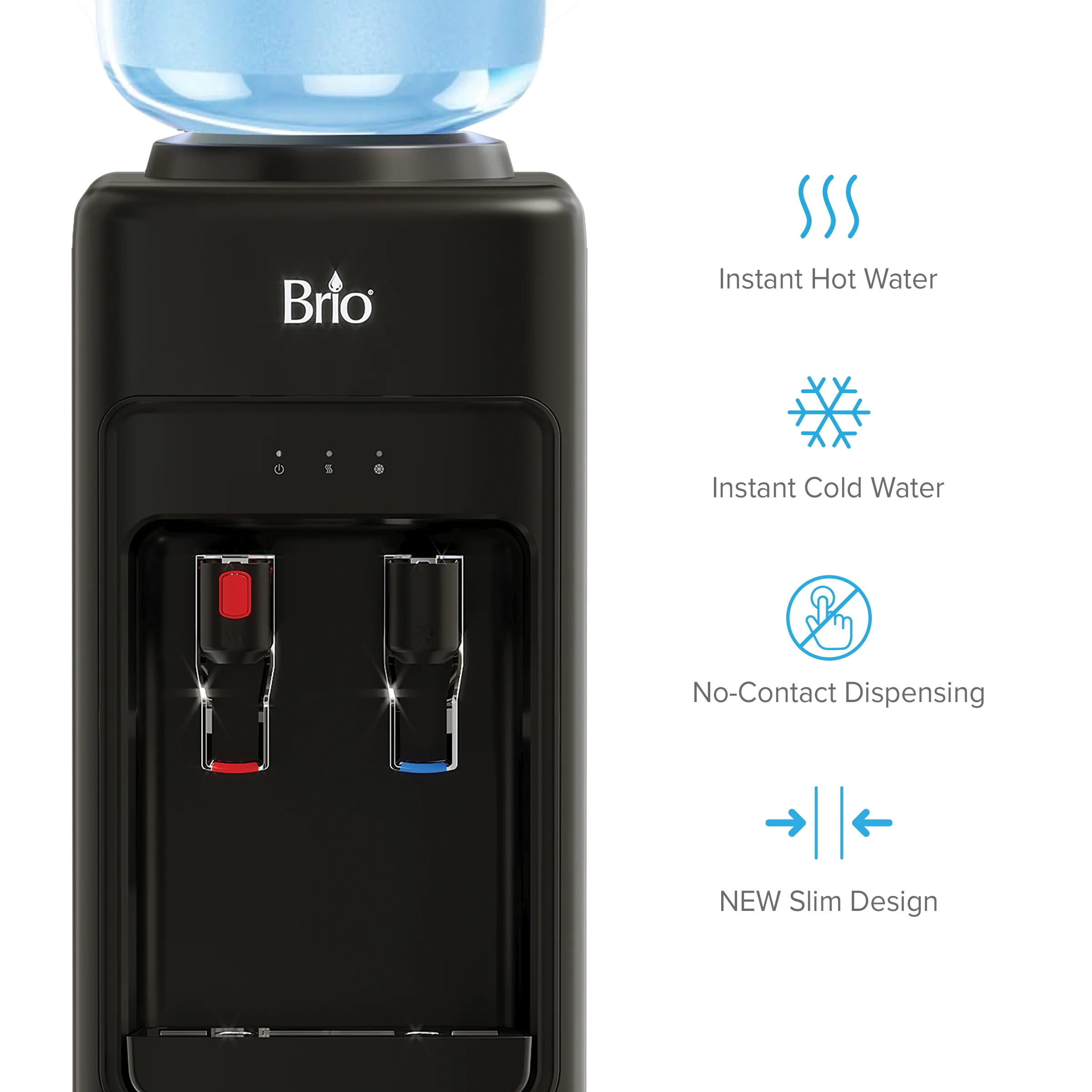 Brio 300 Slim Series Black Top Load Water Cooler - Image 3