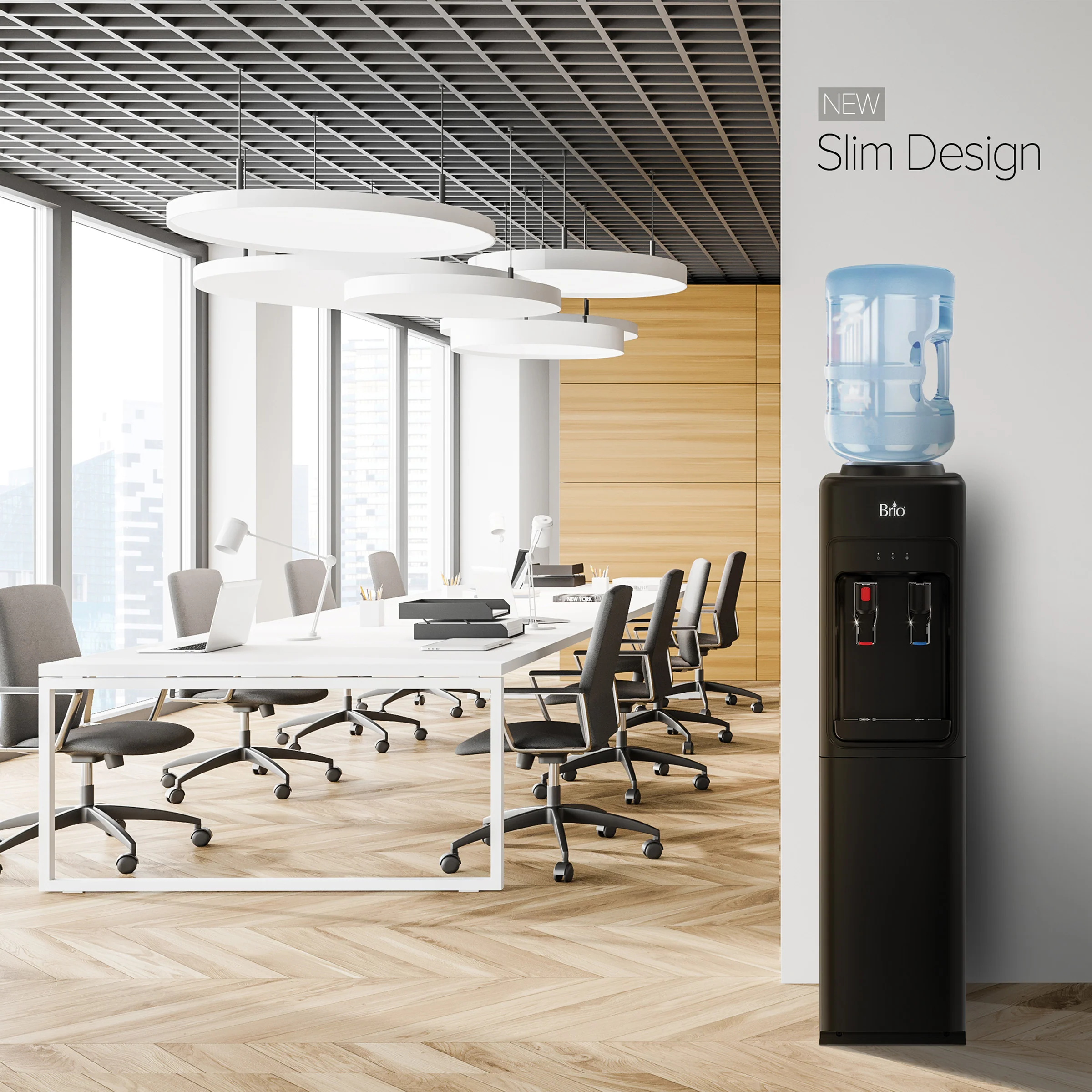 Brio 300 Slim Series Black Top Load Water Cooler - Image 4