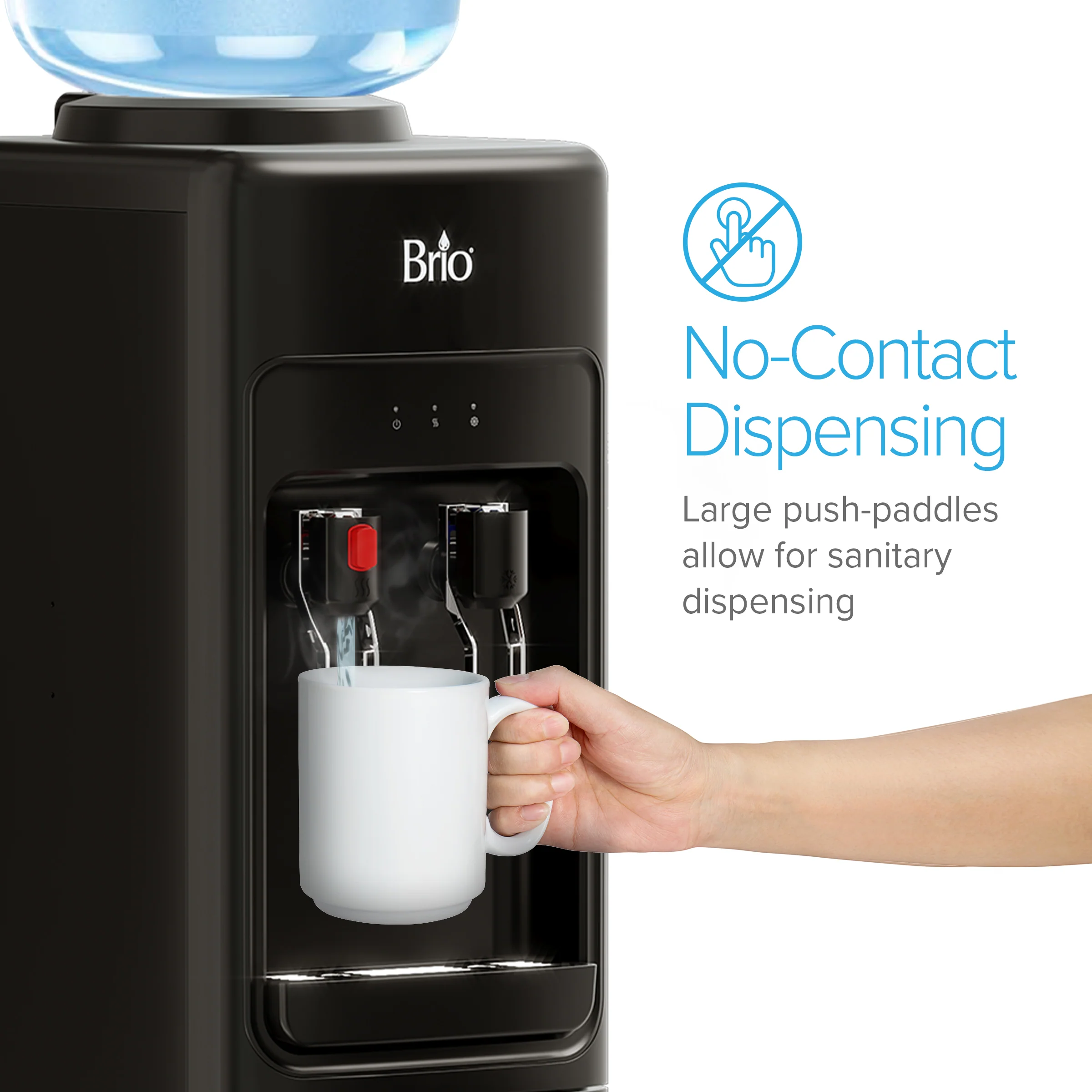 Brio 300 Slim Series Black Top Load Water Cooler - Image 5