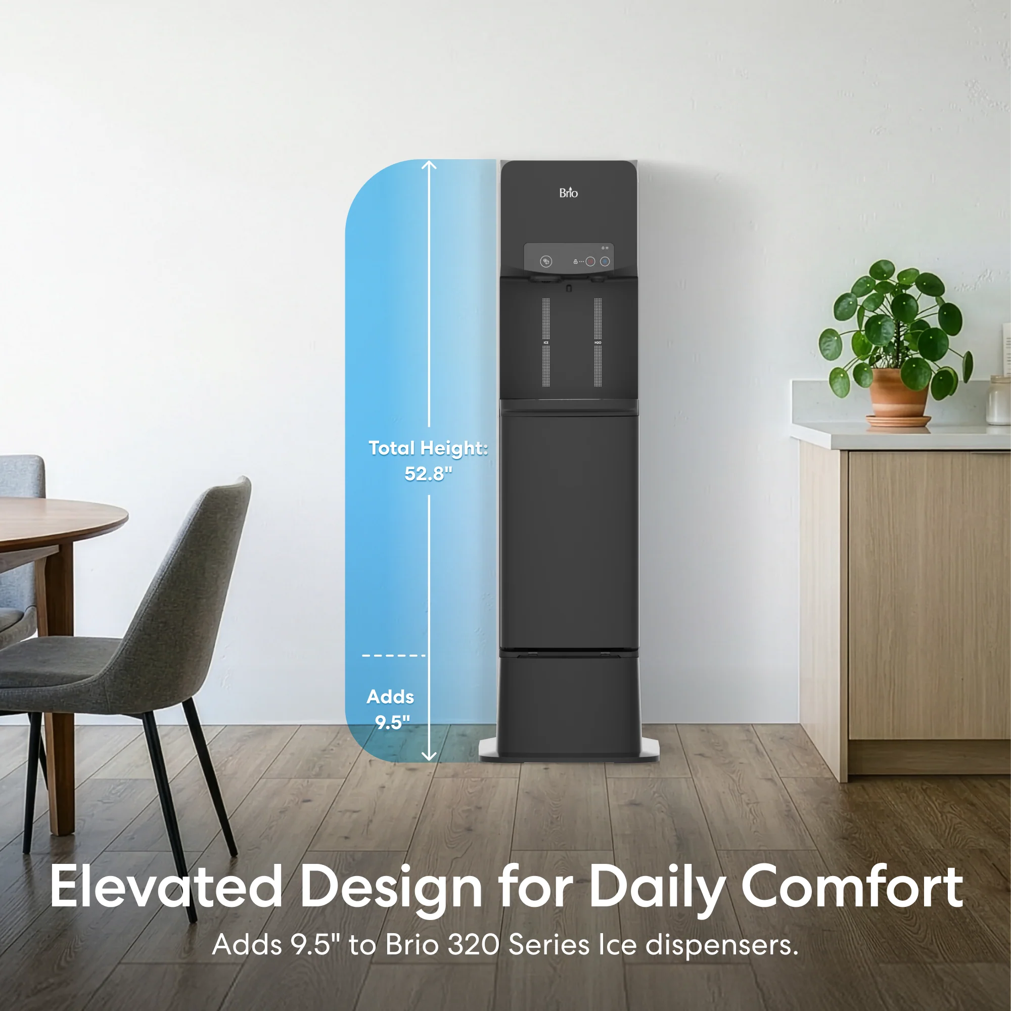 Brio 320 Series Ice Maker + Water Dispenser Cooler Base - Image 3