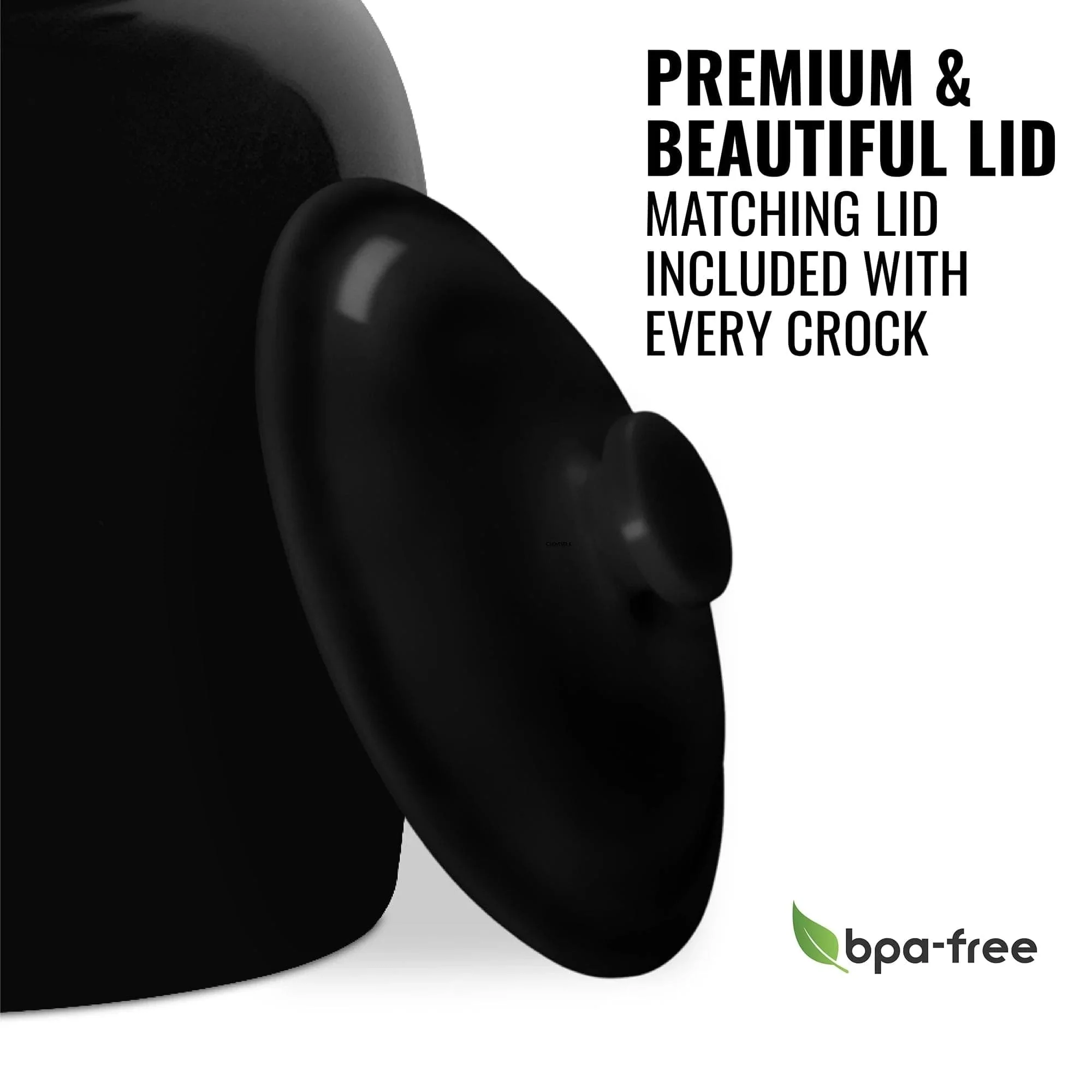 GEO Porcelain Ceramic Crock Water Dispenser - Black - Image 3