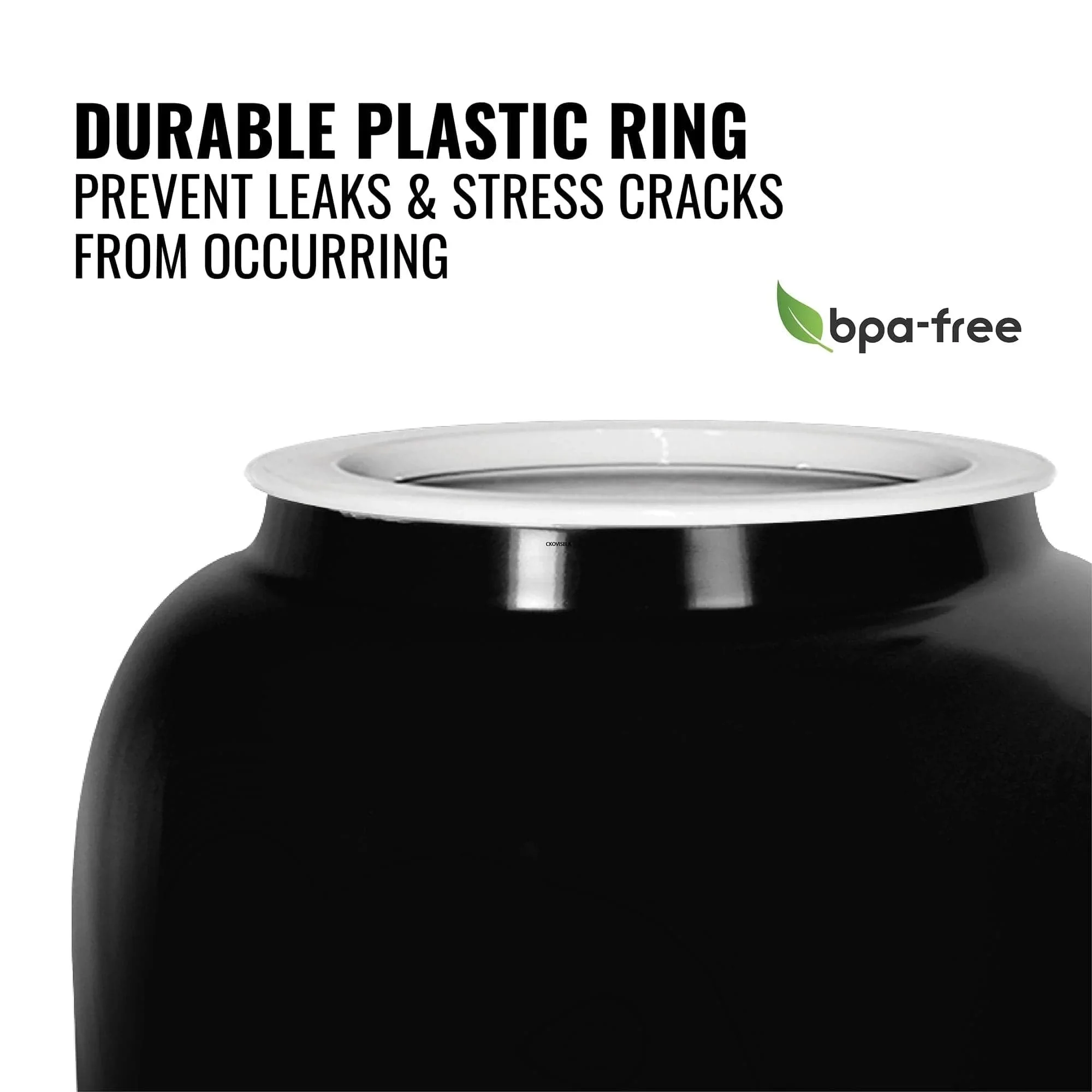 GEO Porcelain Ceramic Crock Water Dispenser - Black - Image 4