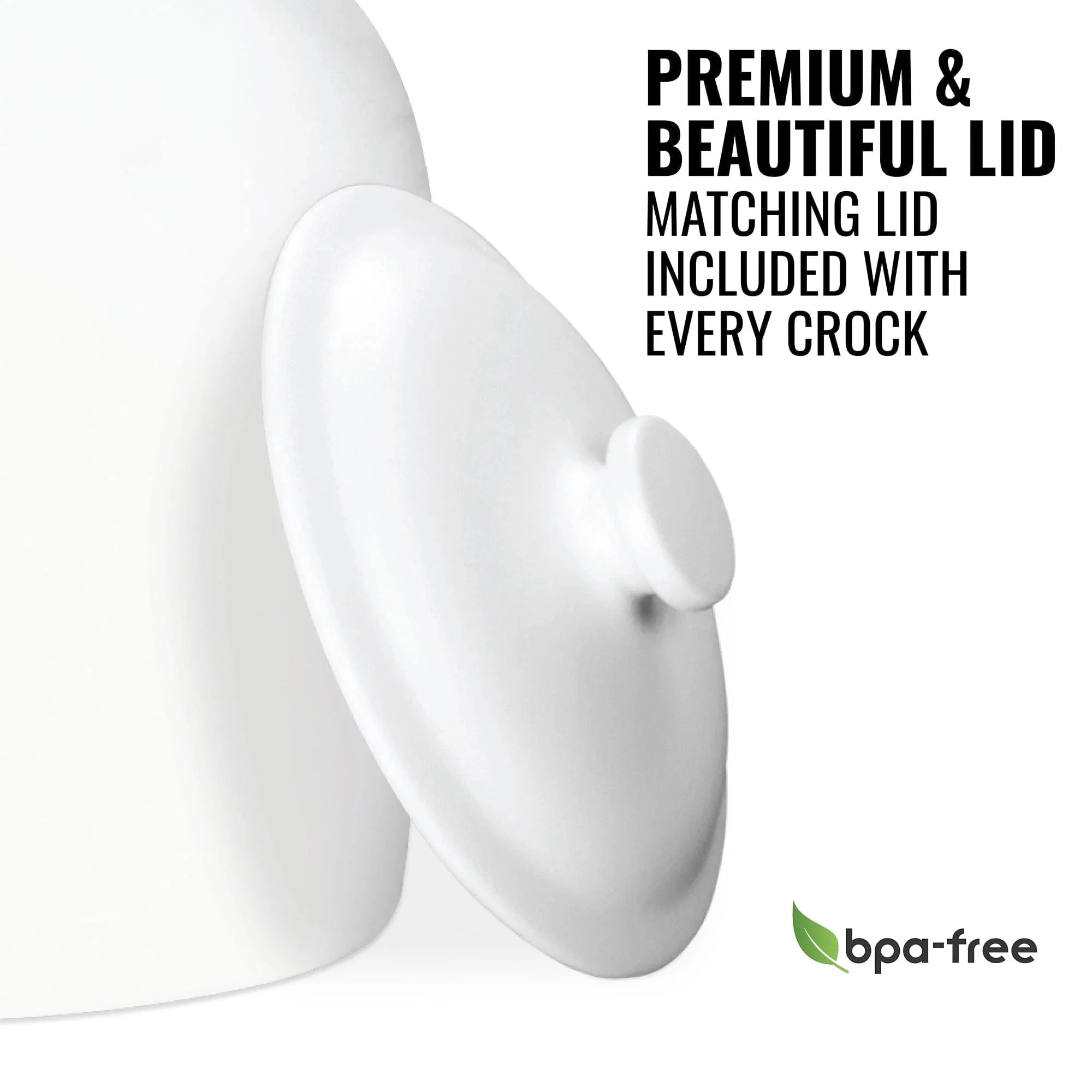 GEO Porcelain Ceramic Crock Water Dispenser - White - Image 3