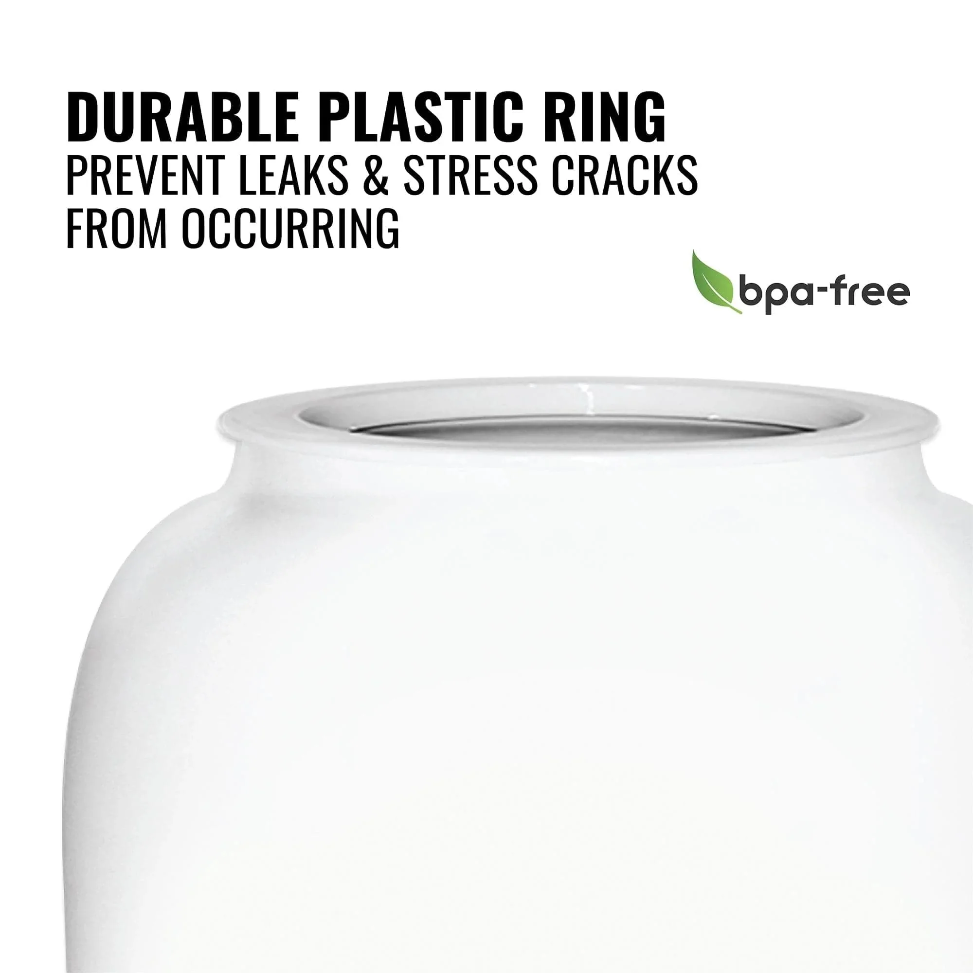 GEO Porcelain Ceramic Crock Water Dispenser - White - Image 4