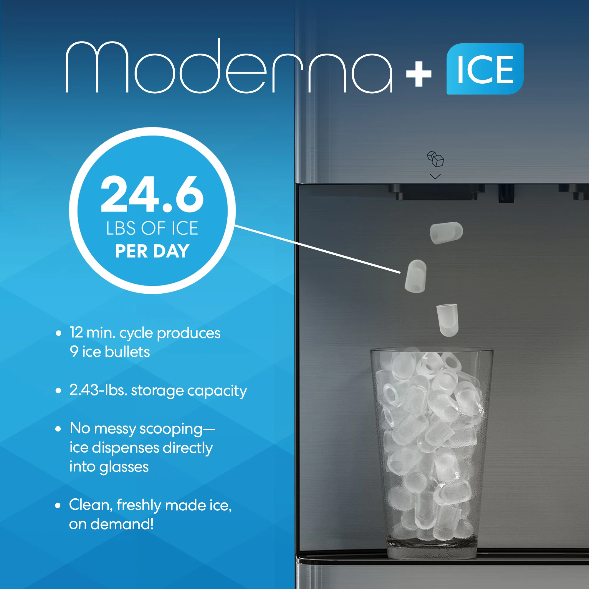 Brio Moderna 4-Stage Reverse Osmosis Filtered Ice + Hot/Cold Water Dispenser - Image 3