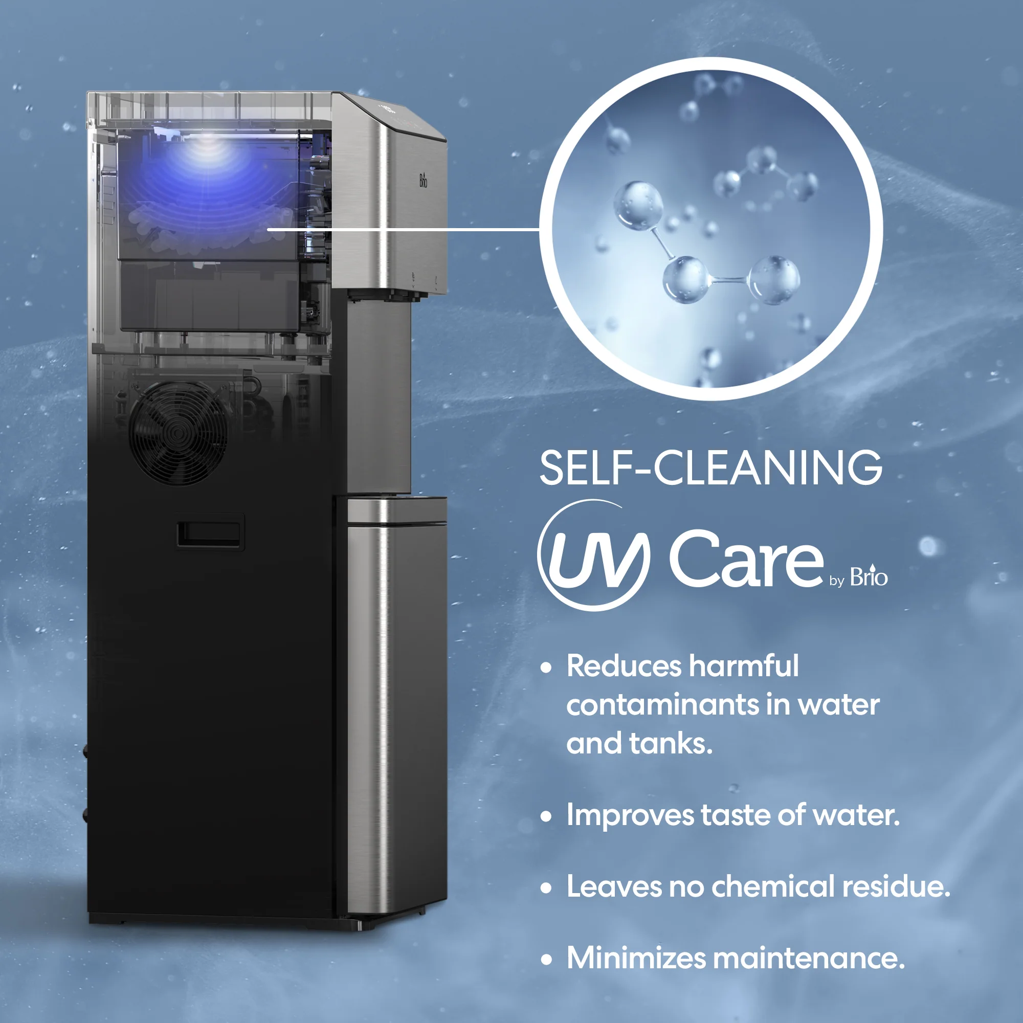 Brio Moderna 4-Stage Reverse Osmosis Filtered Ice + Hot/Cold Water Dispenser - Image 7