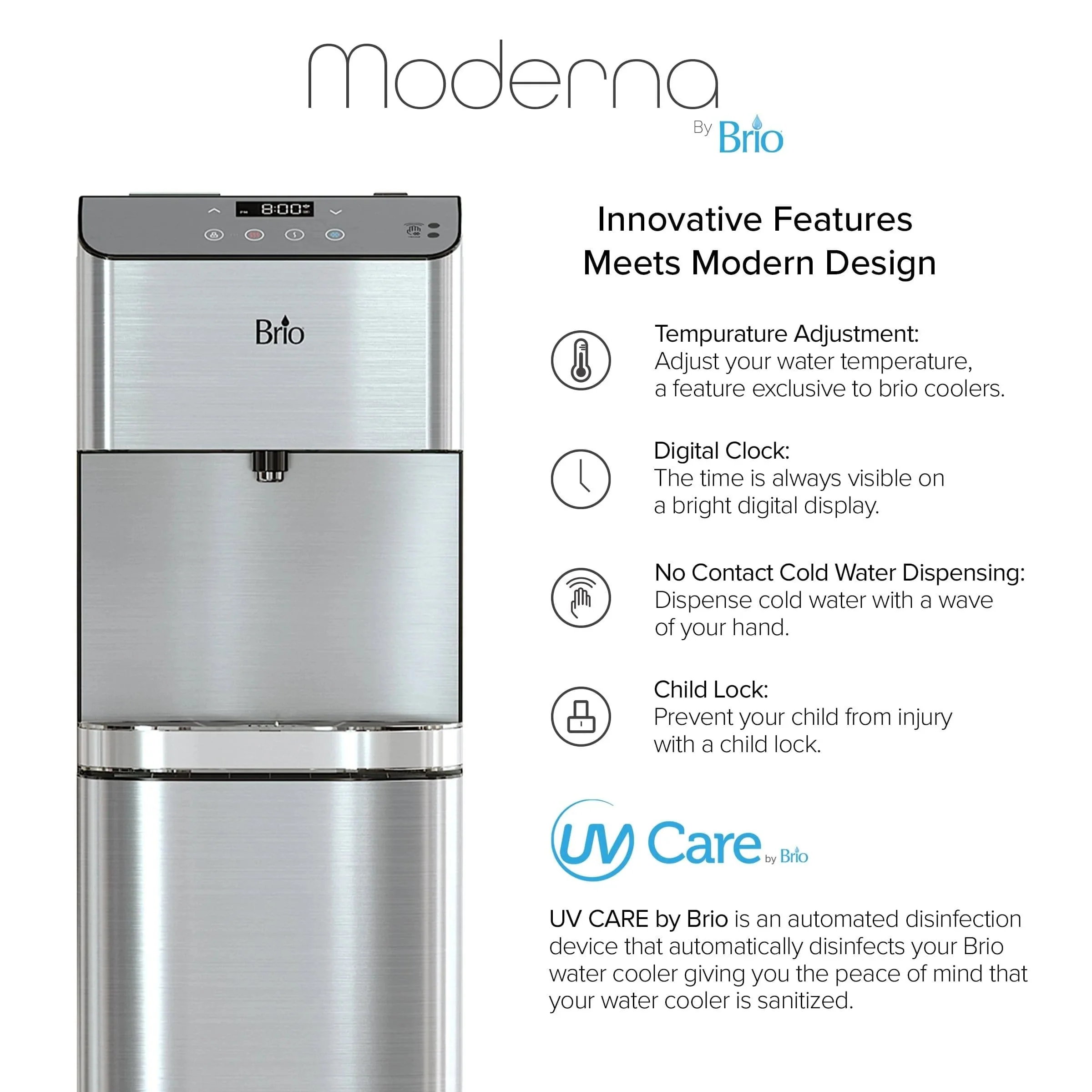 Brio Moderna Touchless 3-Stage Bottleless Water Cooler - Image 3