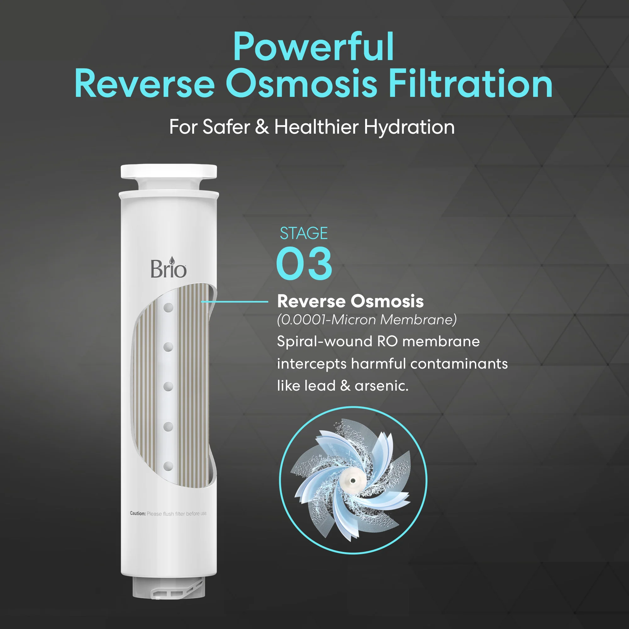 Brio RO Membrane Filter 200GPD - Q20 Dispenser - Image 3