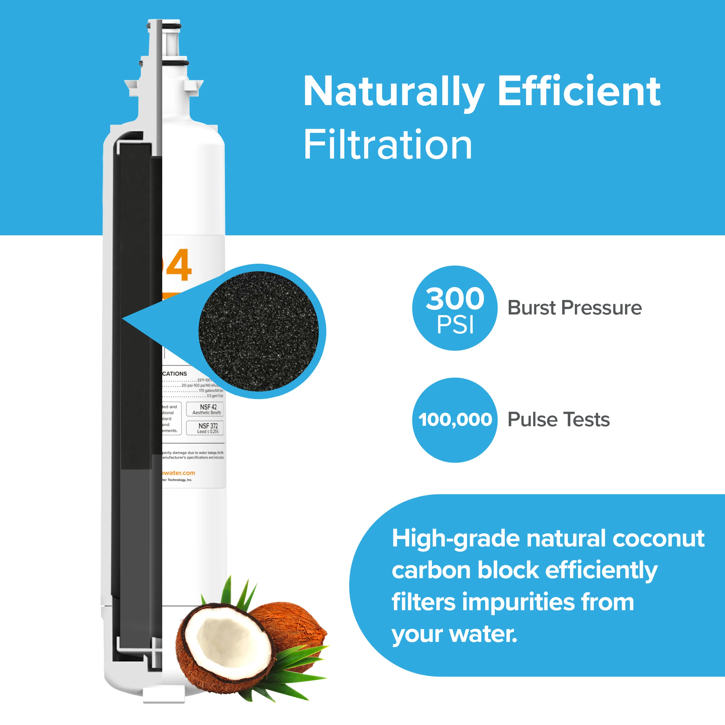 Brio 6019A Refrigerator Filter - GE RPWF, RWF1063, RWF3600A, WSG-4, DWF-36, R-3600, MPF15350 - Image 4