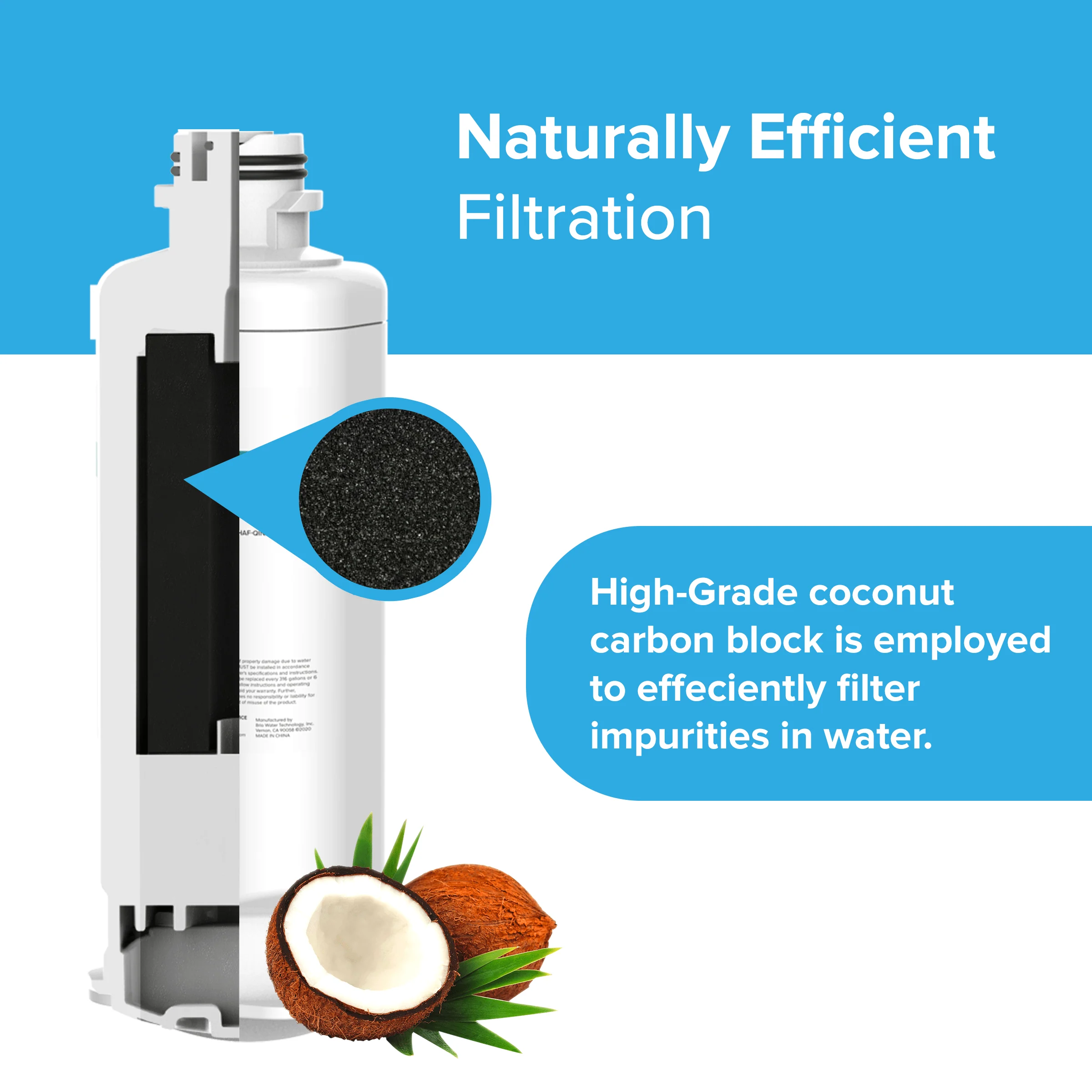 Brio 6045A Refrigerator Filters (3-Pack) - Samsung DA97-17376B, DA97-08006C, HAF-QIN, HAF-QIN/EXP - Image 4