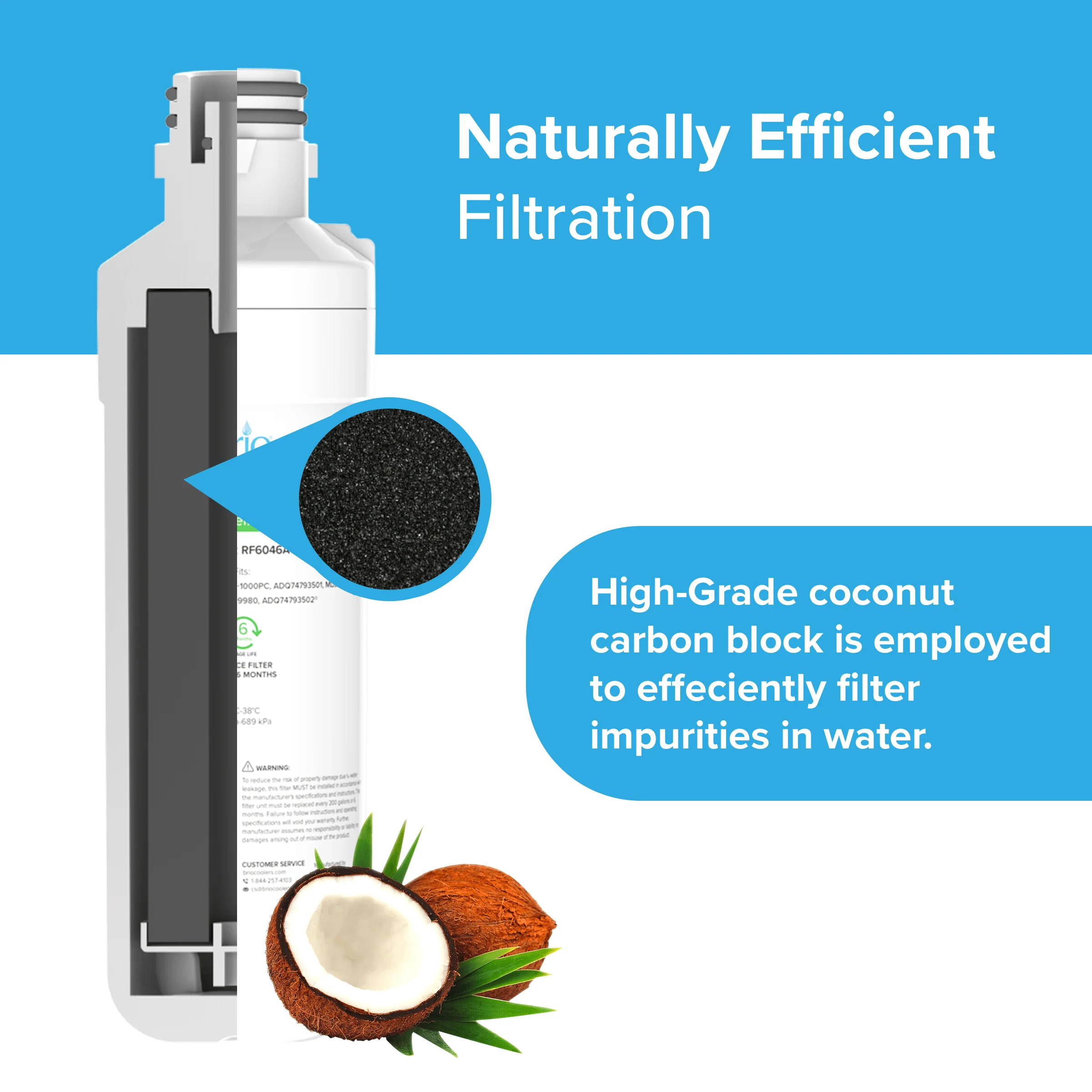 Brio 6046A Refrigerator Filters (3-Pack) -  LGLT1000P, LT1000PC, LT1000PCS, LT-1000PC - Image 4