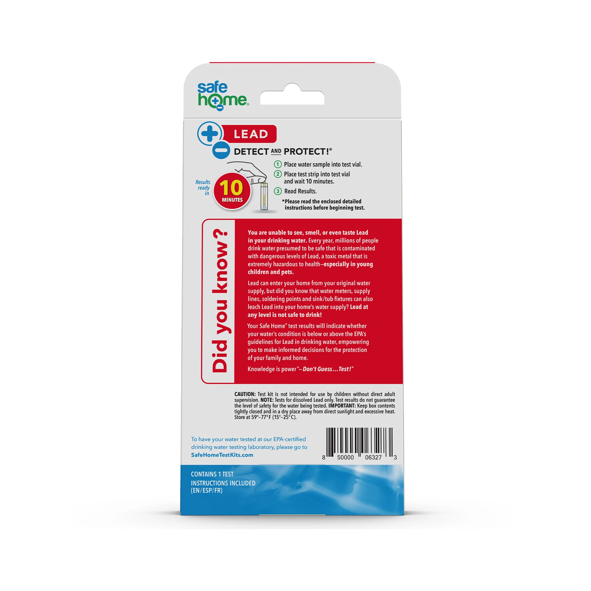 Safe Home Lead in Drinking Water Test Kit - Image 3