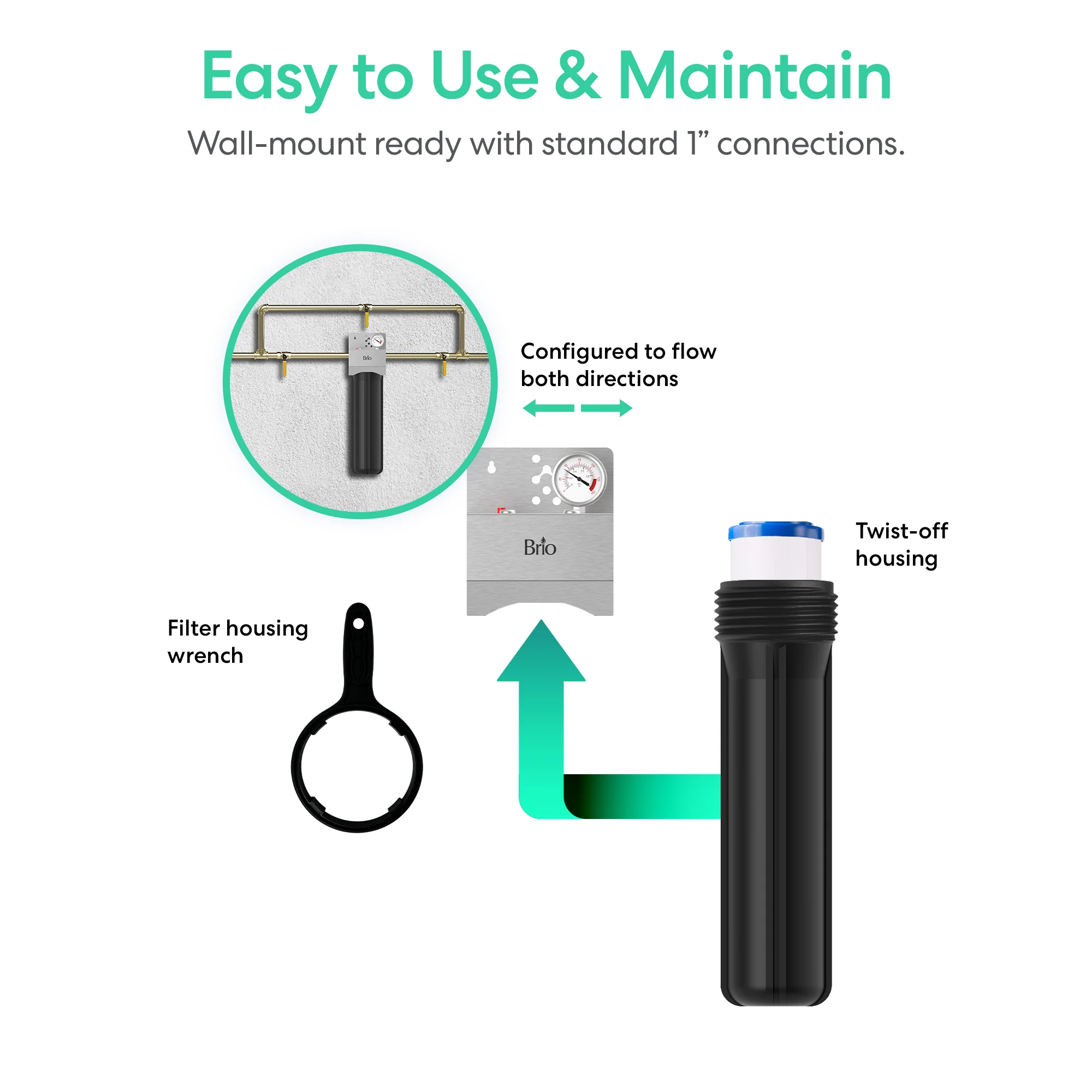 Brio Single Stage Whole House Filtration System - 20" Heavy Metals - Image 7