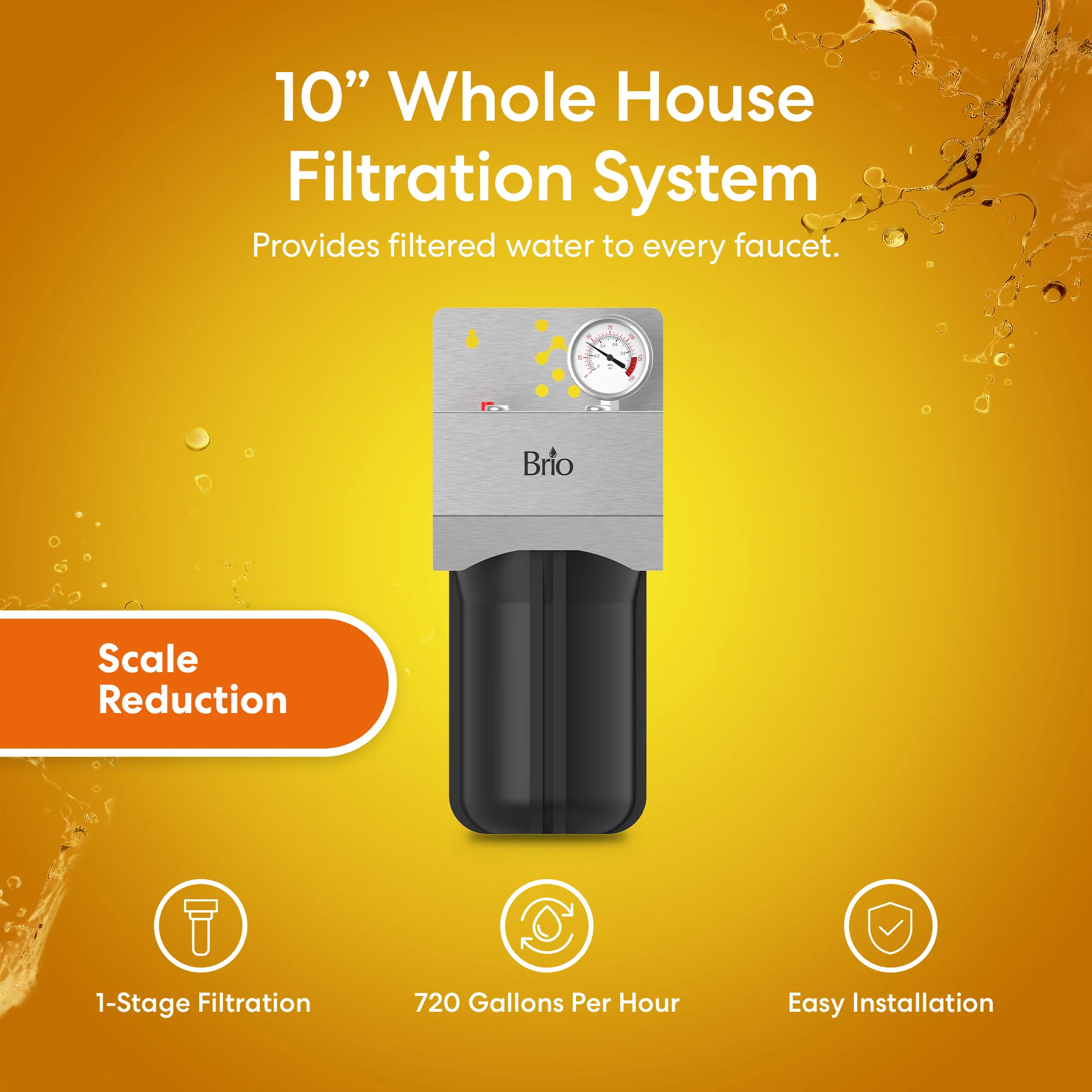 Brio Single Stage Whole House Filtration System - 10" Anti-Scale - Image 2