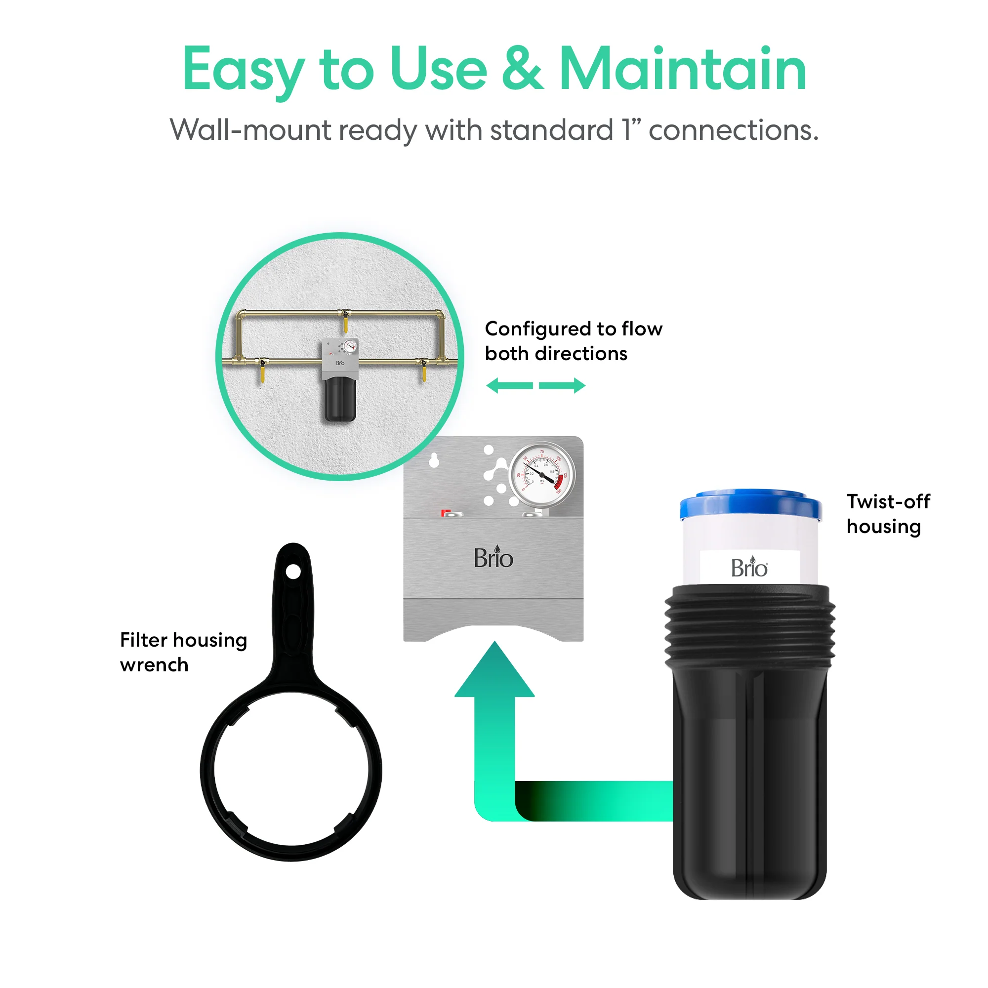 Brio Single Stage Whole House Filtration System - 10" Heavy Metals - Image 7