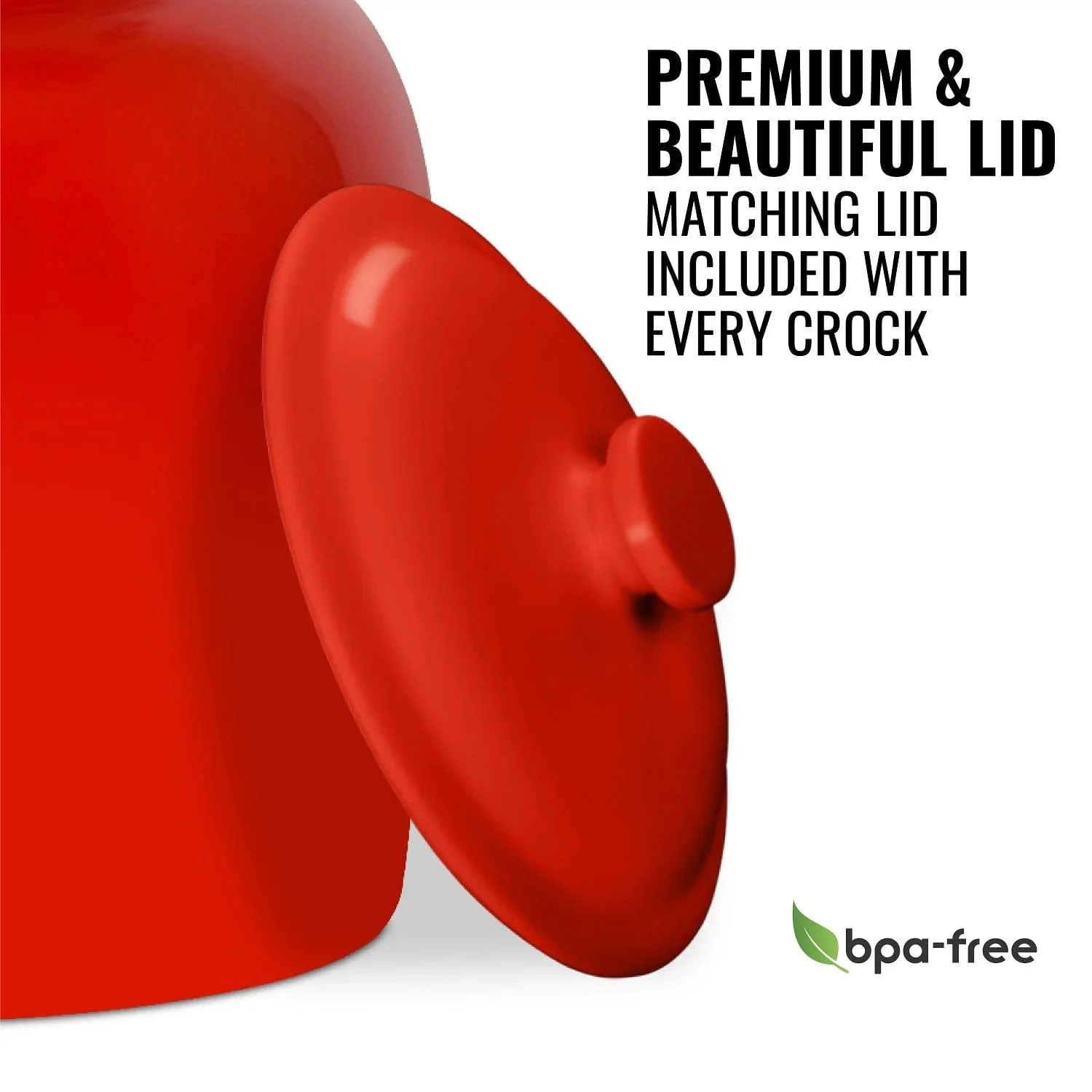 GEO Porcelain Ceramic Crock Water Dispenser - Red - Image 3