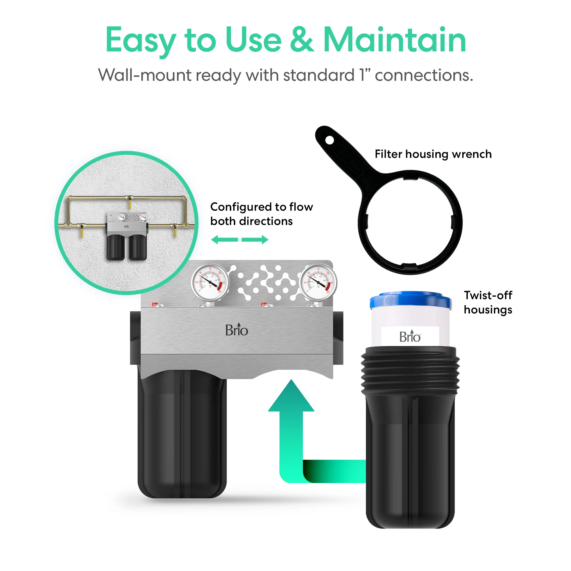 Brio 2-Stage Whole House Filtration System - 10" Heavy Metals - Image 7