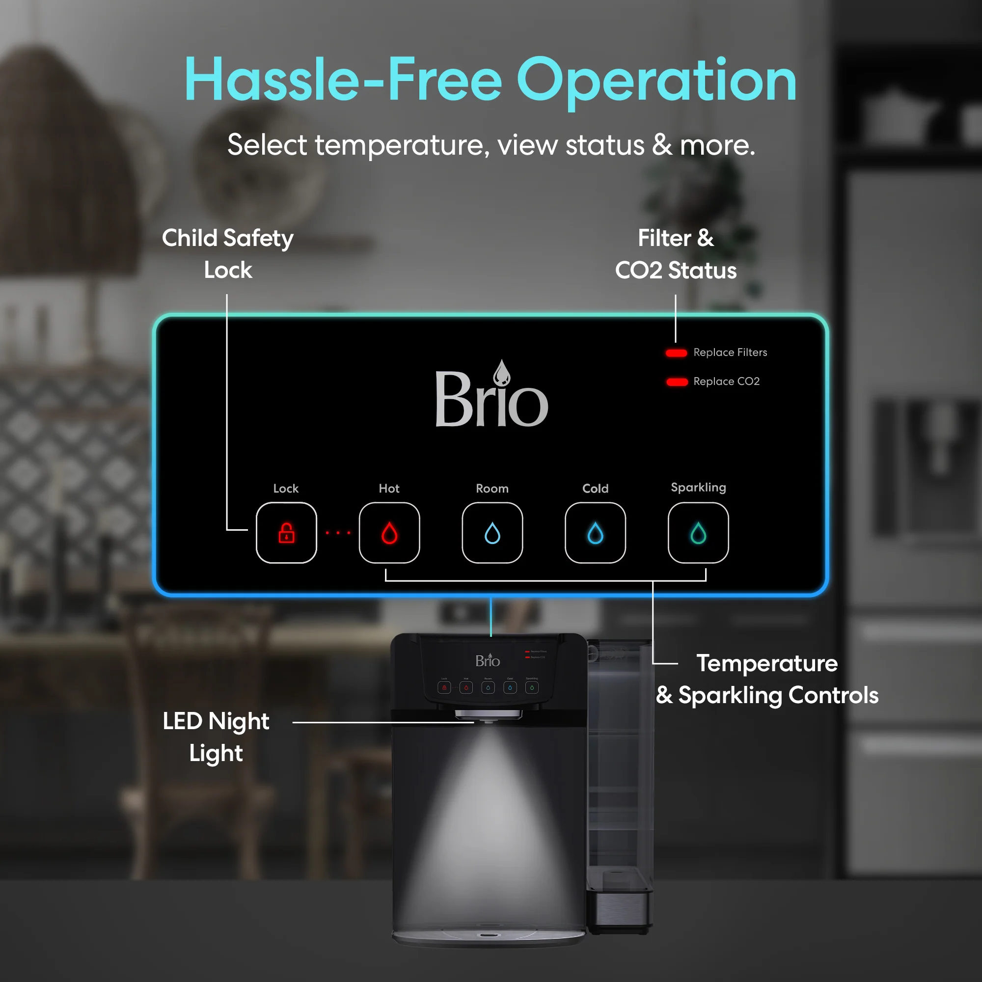 Brio 630 2-Stage Sparkling Countertop Water Dispenser - Image 6