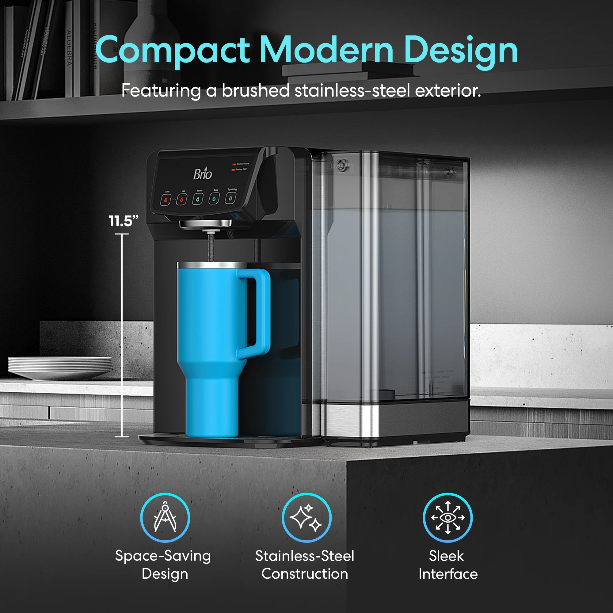 Brio 630 2-Stage Sparkling Countertop Water Dispenser - Image 7