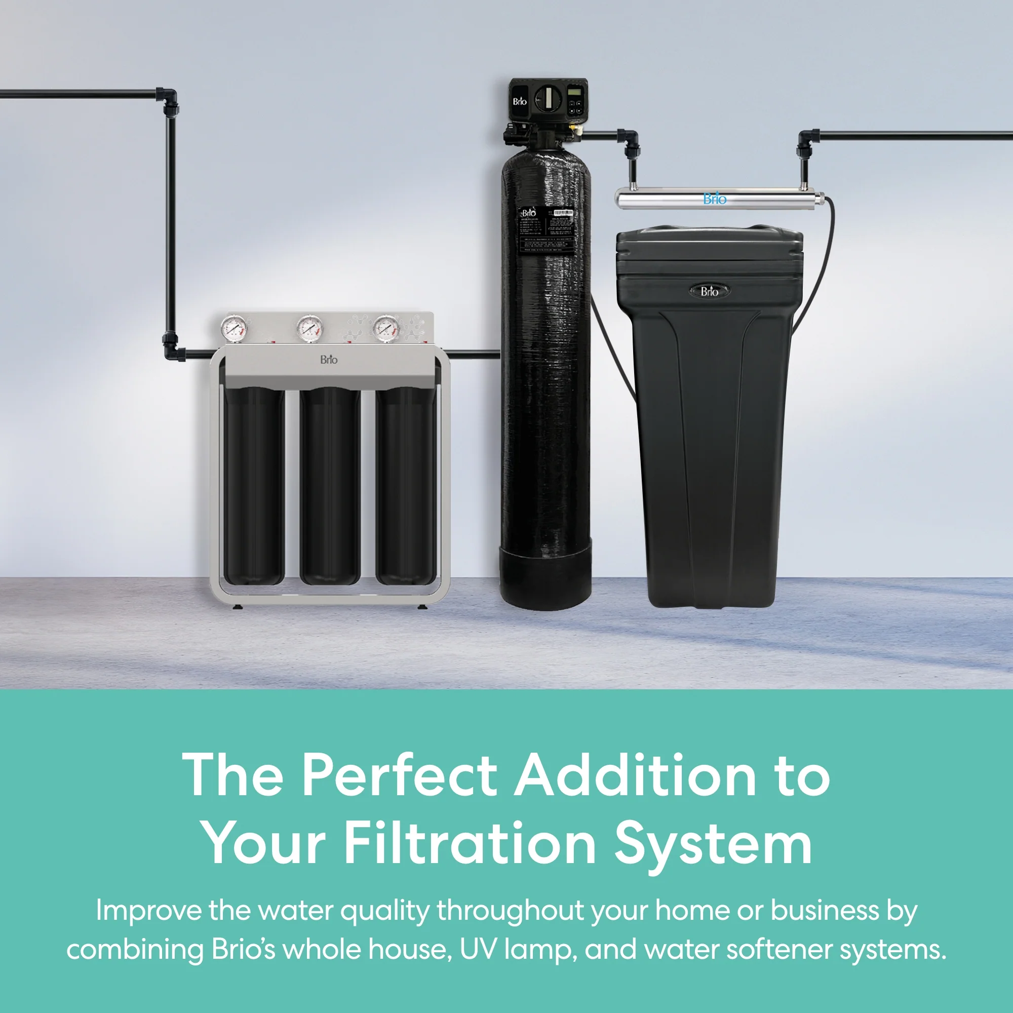 Brio Whole House Water Softener System - 2-3 Bathrooms - 32000 Grains - Image 10