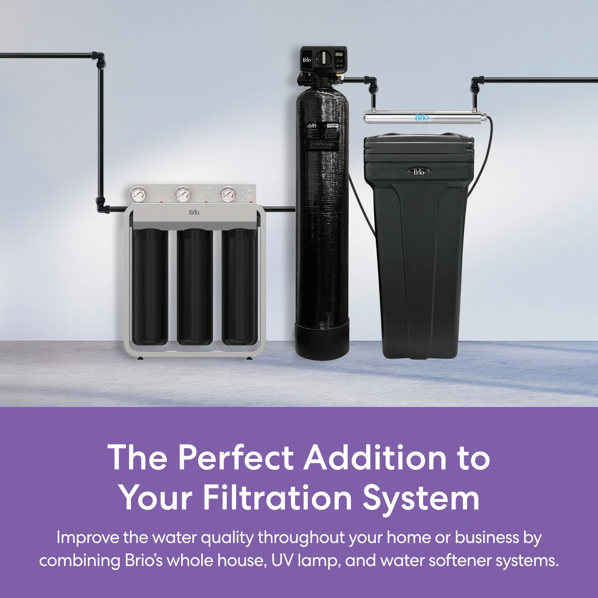 Brio Whole House Water Softener System - 3-4 Bathrooms - 48,000 Grain - Image 10