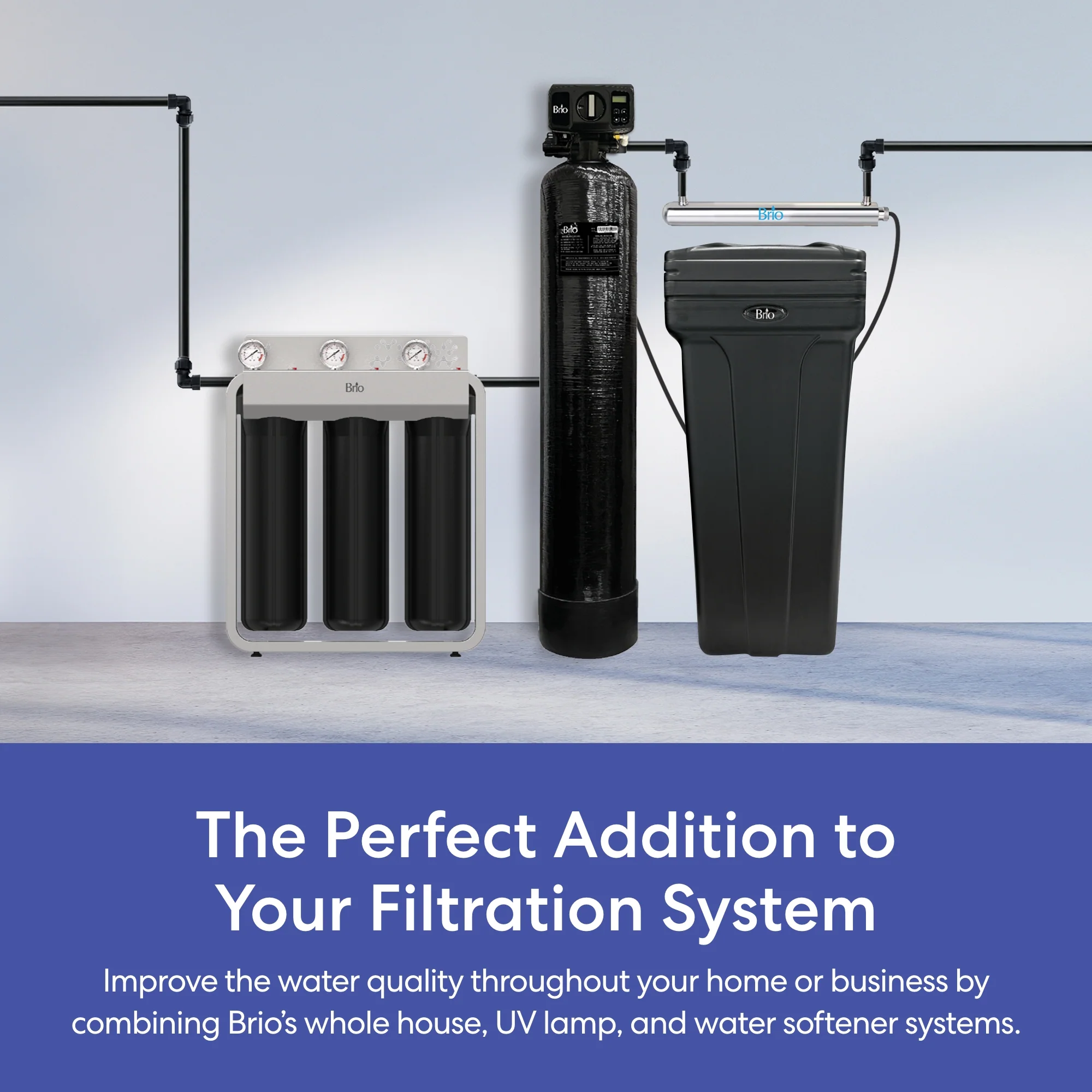 Brio Whole House Water Softener System - 4+ Bathrooms - 64,000 Grains - Image 5